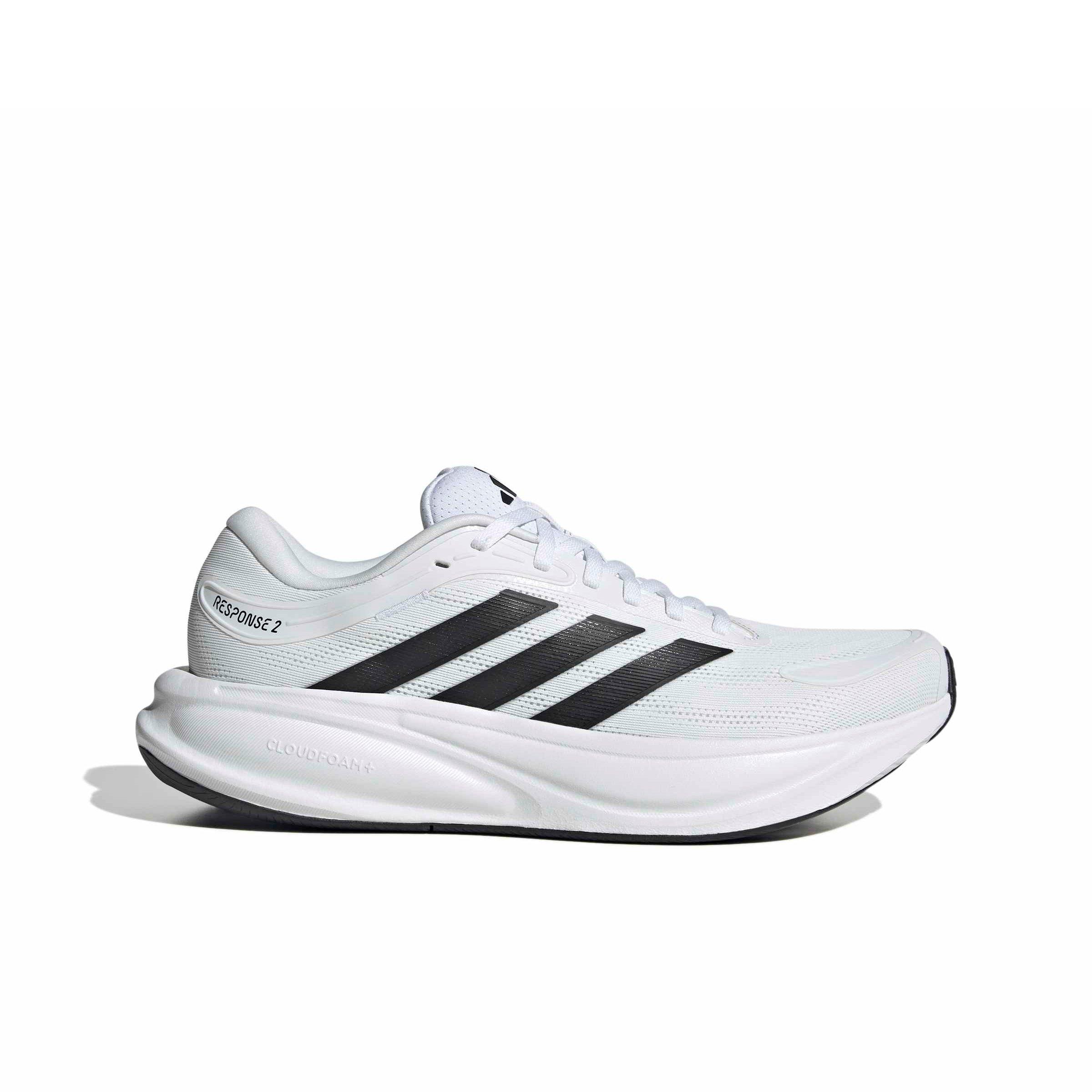adidas Response 2 "Ftwr White/Core Black/Iron Metallic" Men's Running Shoe - WHITE/BLACK/IRON Thumbnail View 1