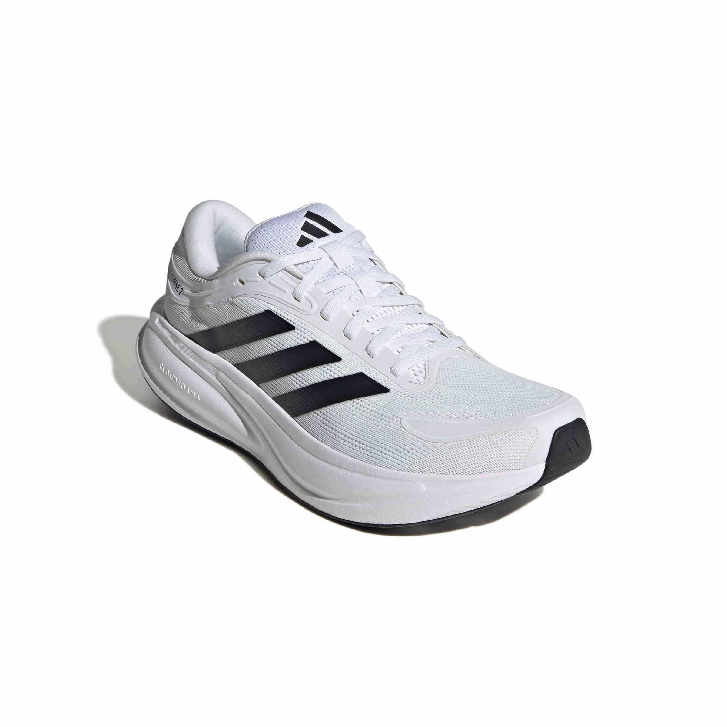 adidas Response 2 "Ftwr White/Core Black/Iron Metallic" Men's Running Shoe - WHITE/BLACK/IRON Thumbnail View 3