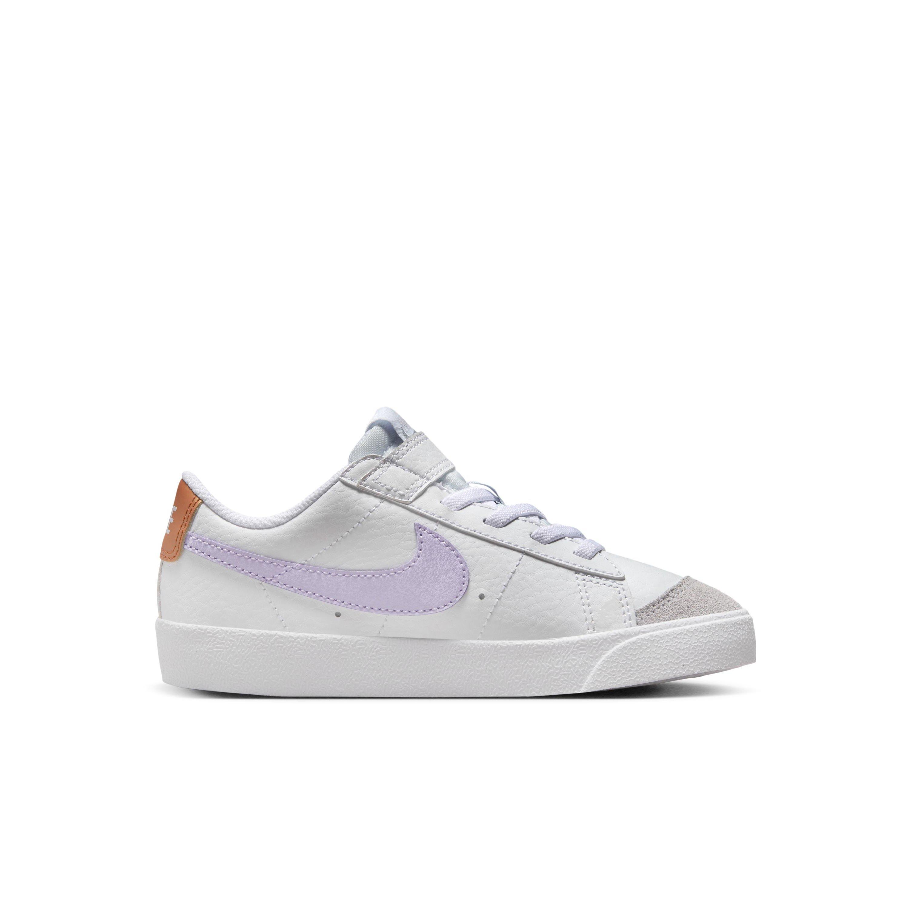 Nike Blazer Low '77 "White/Barely Grape/Metallic Copper" Preschool Girls' Shoe - WHITE/GRAPE/COPPER Thumbnail View 1