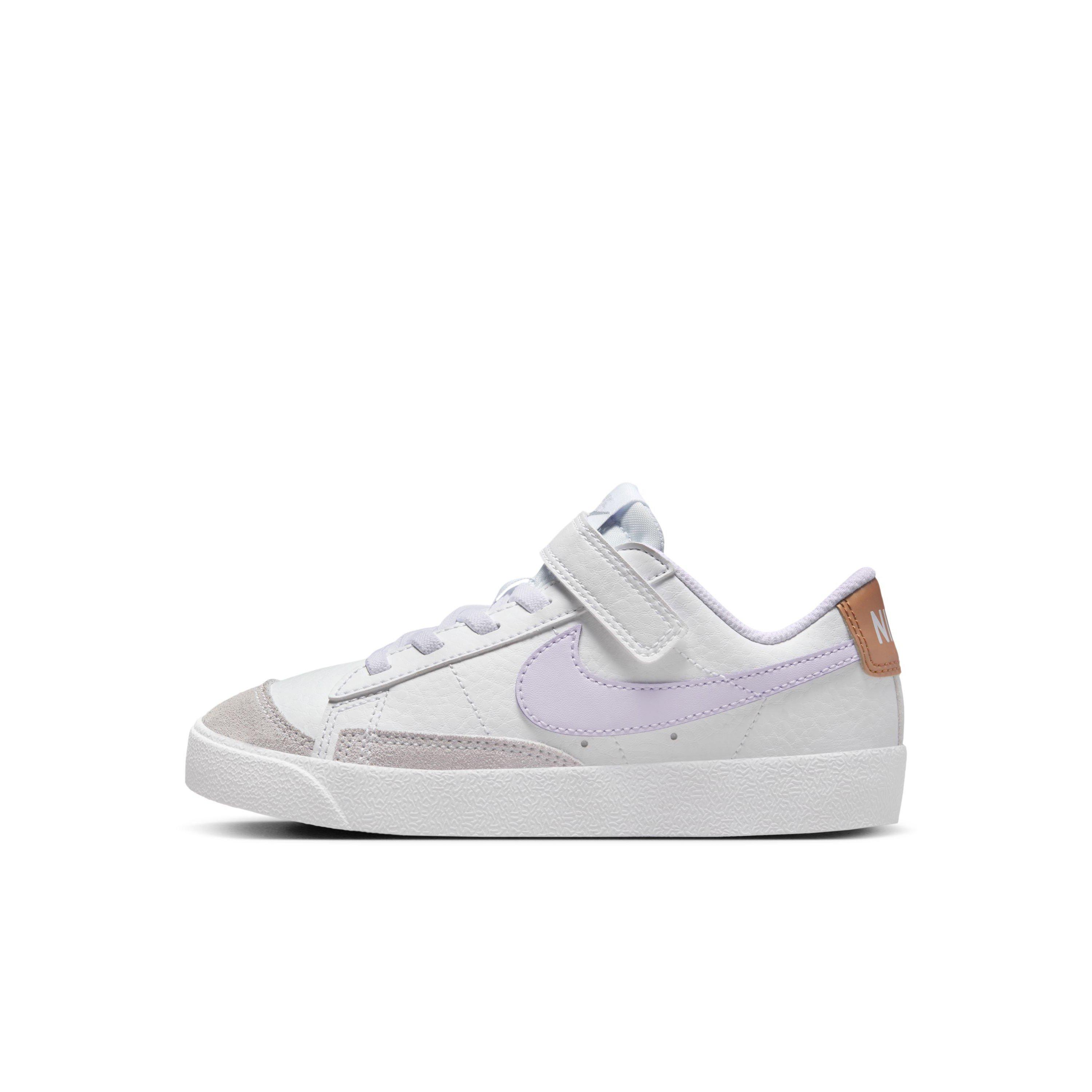 Nike Blazer Low '77 "White/Barely Grape/Metallic Copper" Preschool Girls' Shoe - WHITE/GRAPE/COPPER Thumbnail View 2