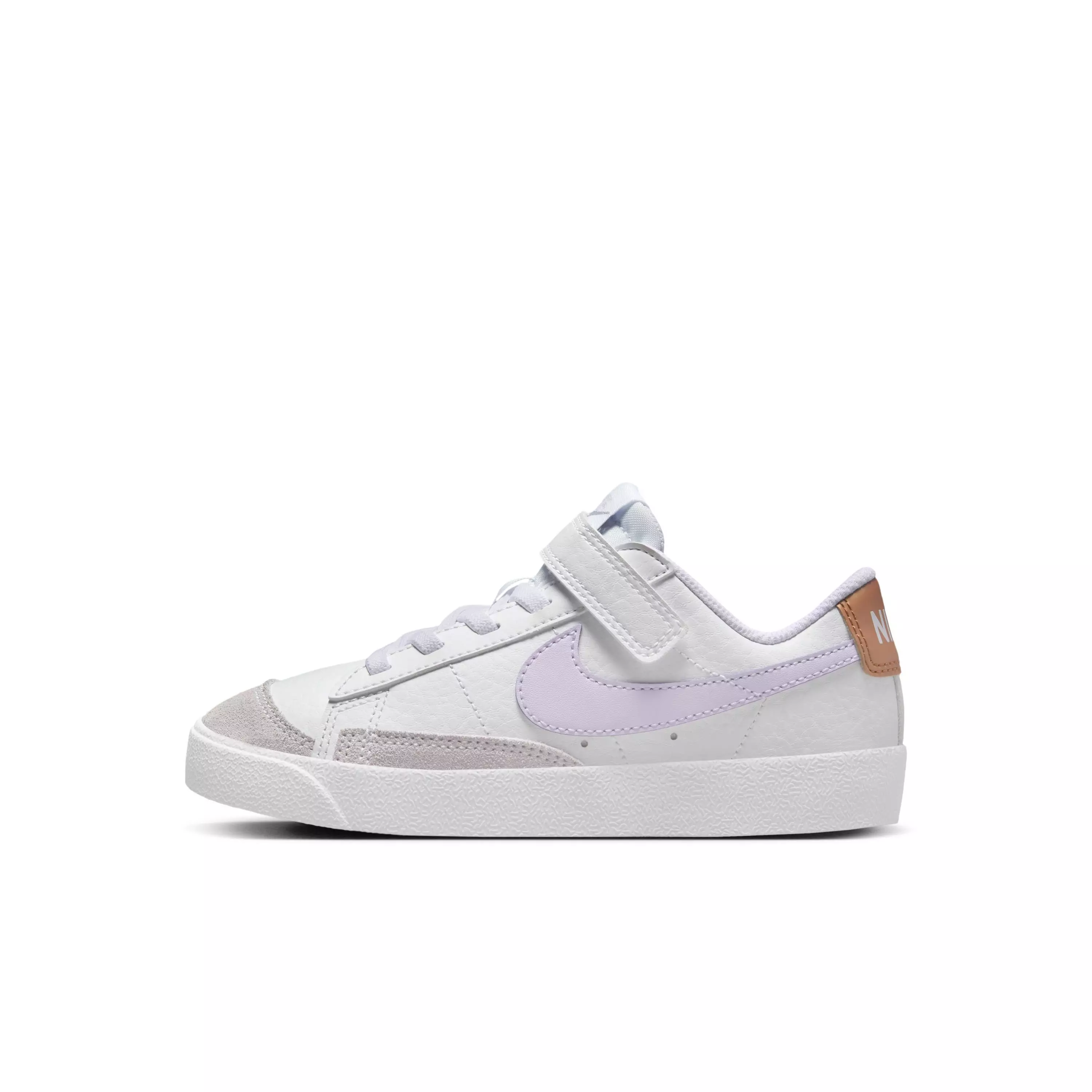 Nike Blazer Low '77 "White/Barely Grape/Metallic Copper" Preschool Girls' Shoe - WHITE/GRAPE/COPPER