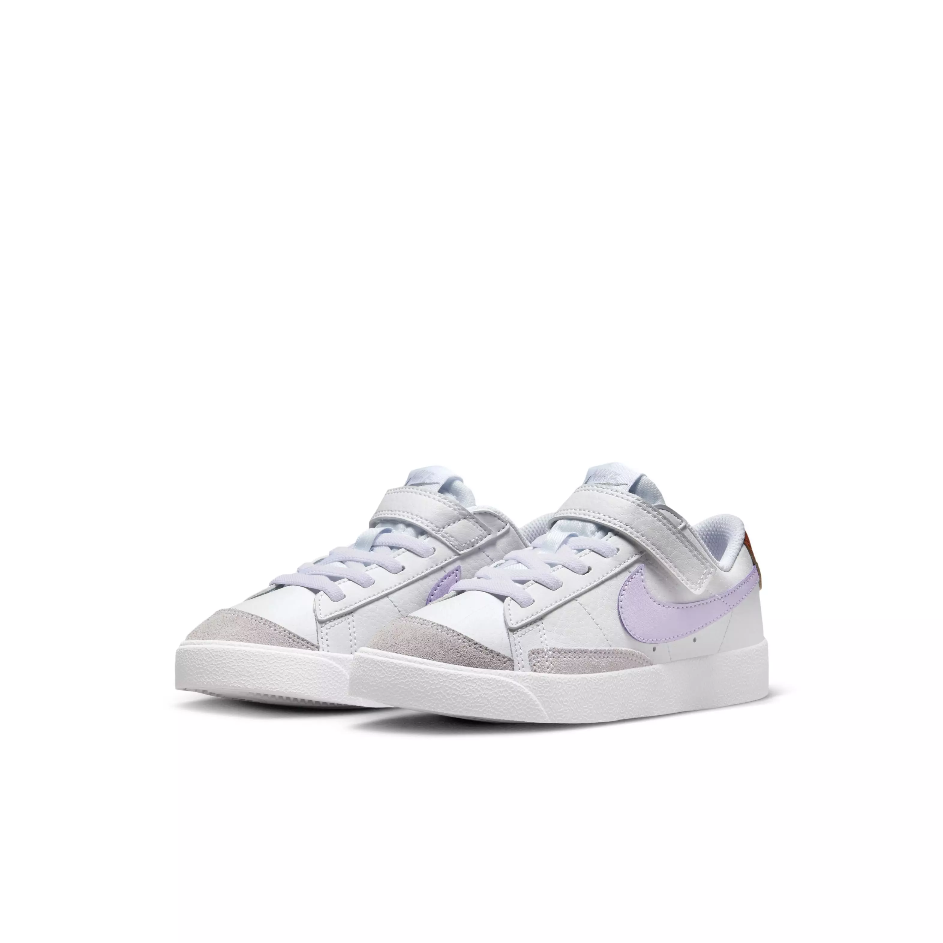 Nike Blazer Low '77 "White/Barely Grape/Metallic Copper" Preschool Girls' Shoe - WHITE/GRAPE/COPPER