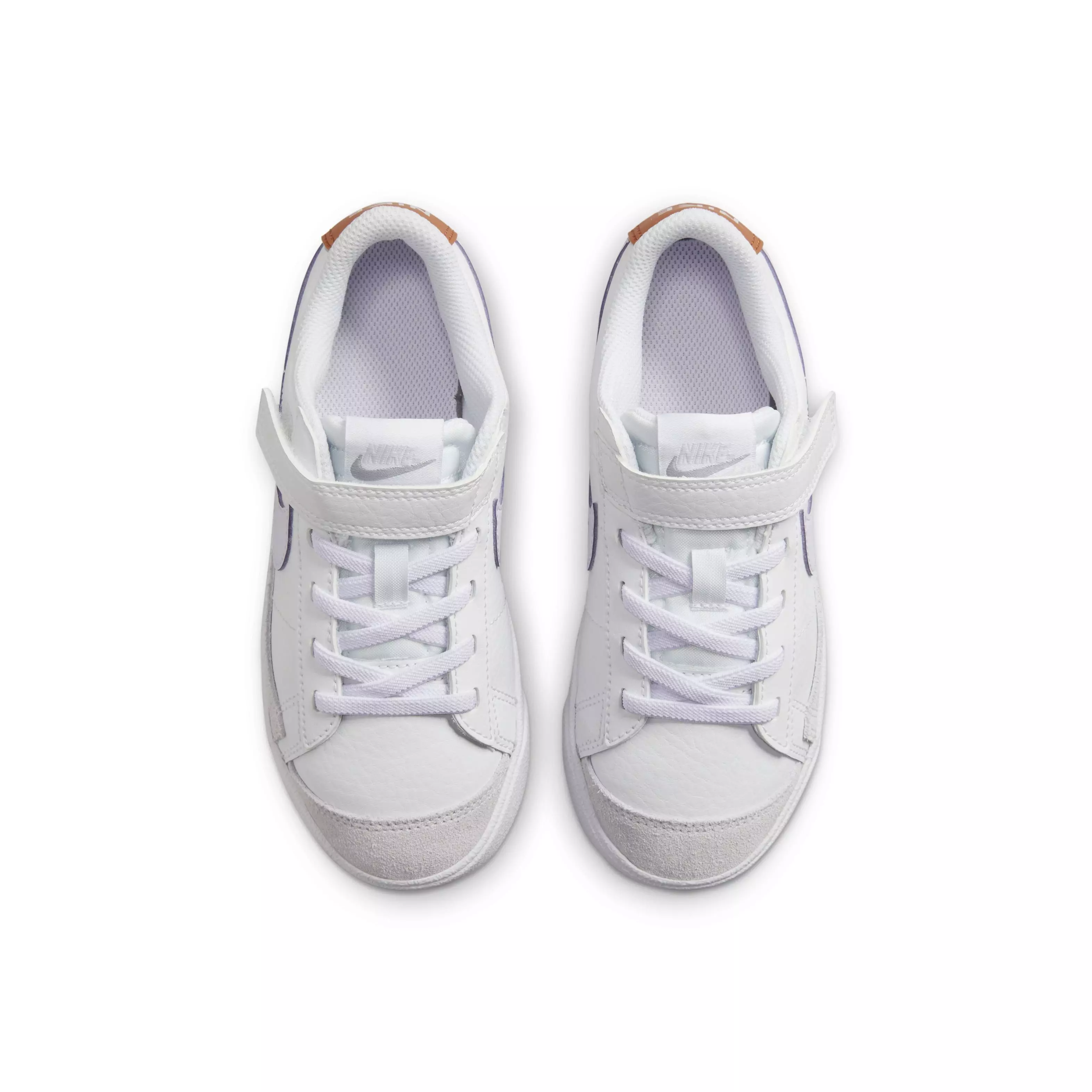 Nike Blazer Low '77 "White/Barely Grape/Metallic Copper" Preschool Girls' Shoe - WHITE/GRAPE/COPPER