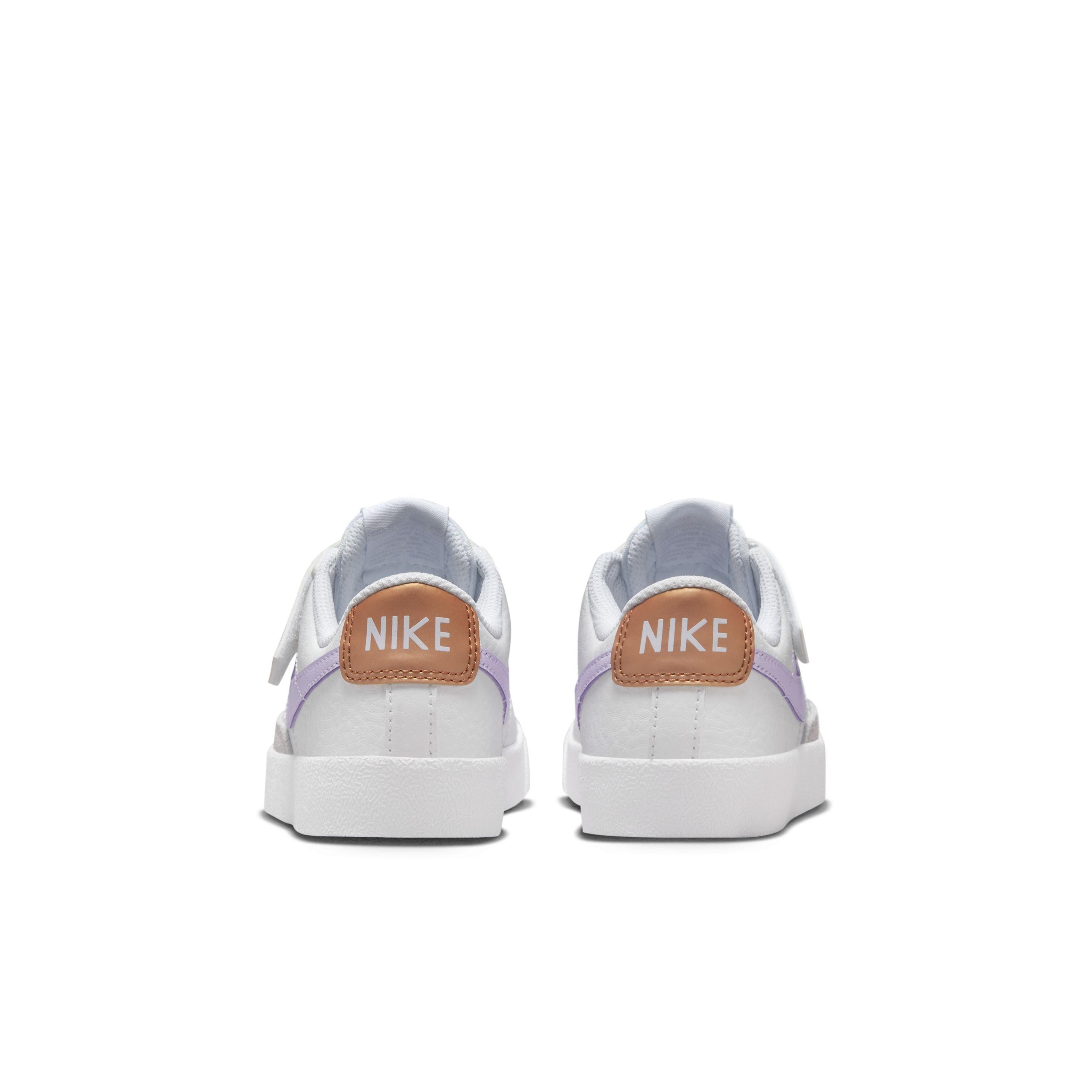 Nike Blazer Low '77 "White/Barely Grape/Metallic Copper" Preschool Girls' Shoe - WHITE/GRAPE/COPPER Thumbnail View 5