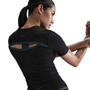 Nike Women's One Fitted Dri-FIT Short-Sleeve Top-Black