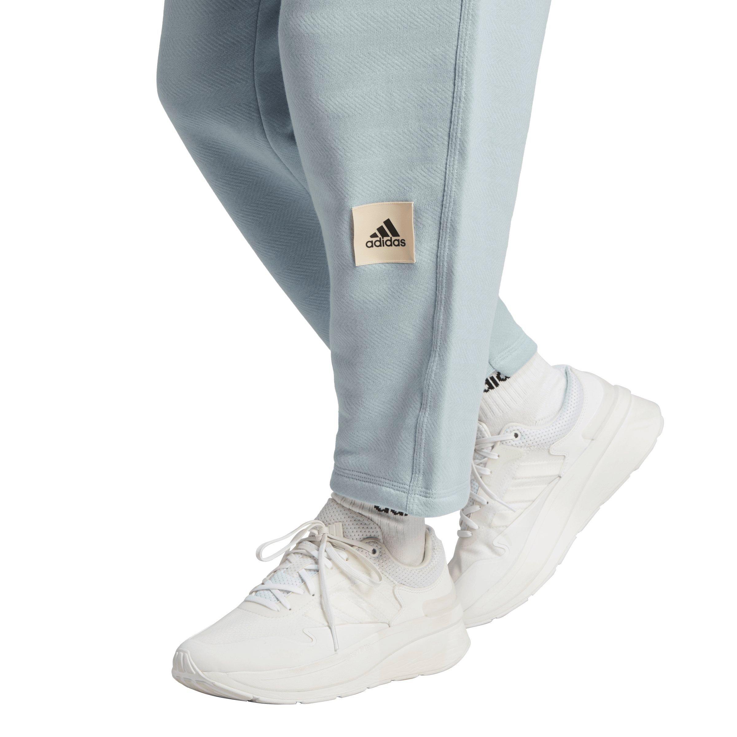 adidas Lounge French Terry Barrel-Leg Pants - Grey