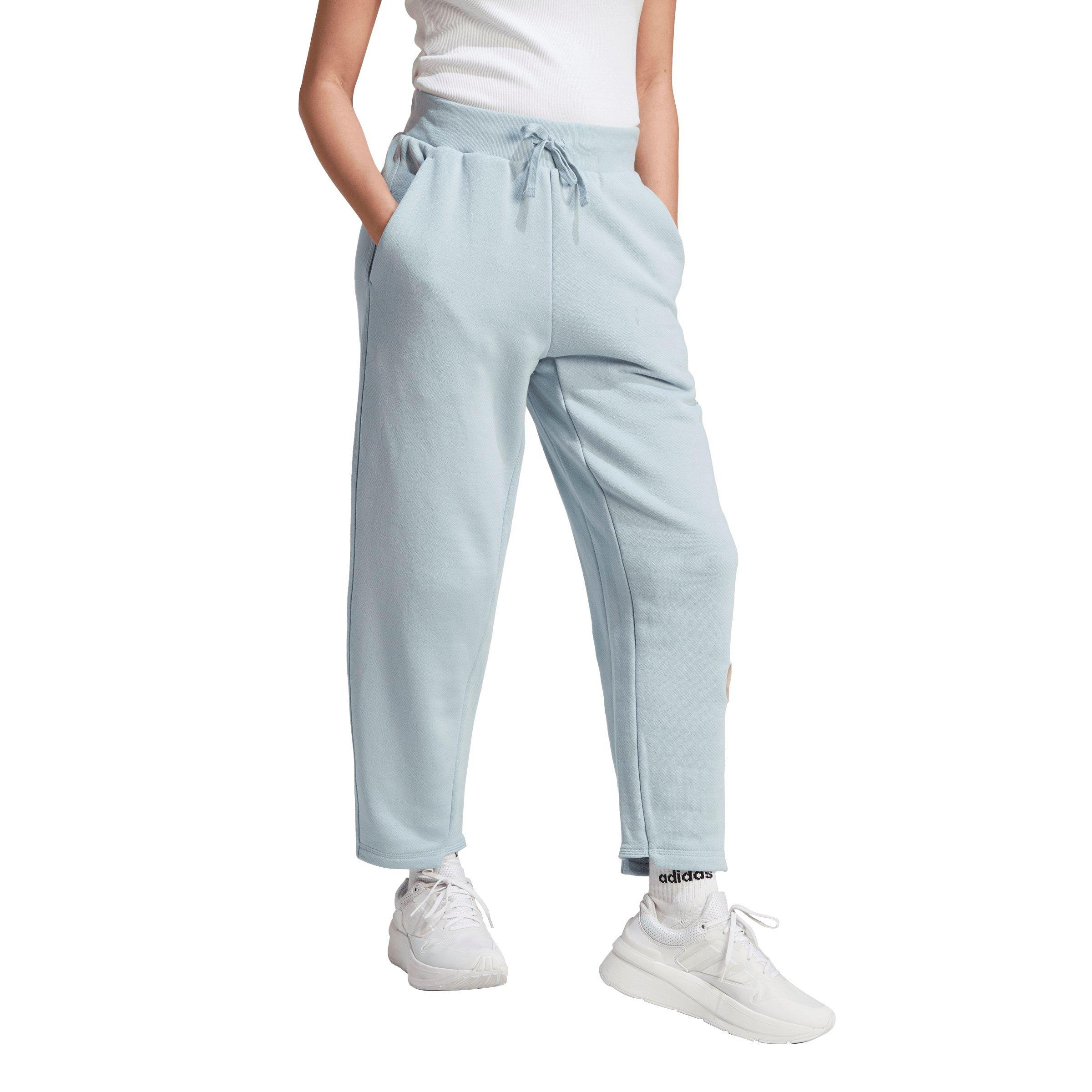 adidas Lounge French Terry Barrel-Leg Pants - Grey