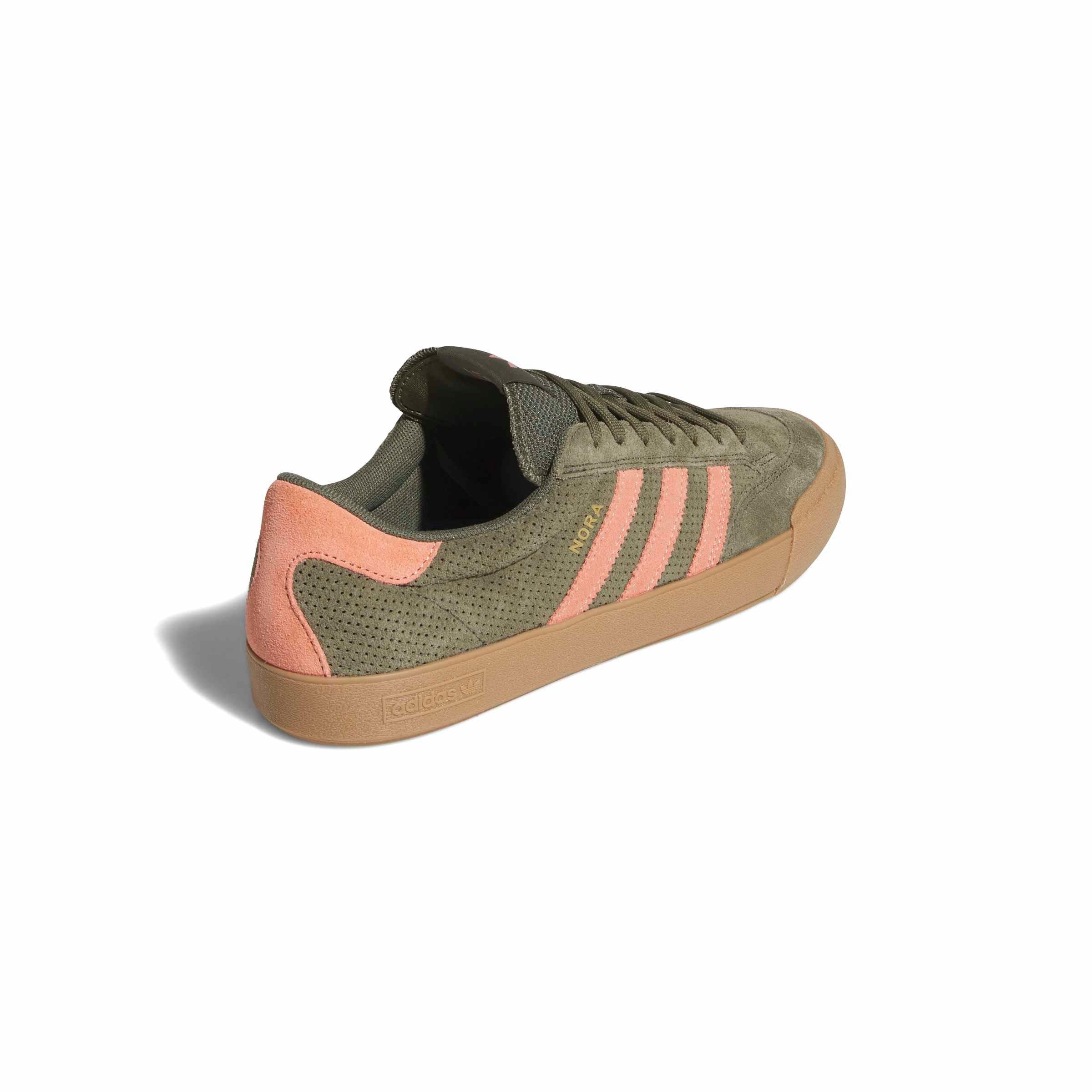 adidas Nora "Olive Strata/Wonder Clay/Gum 4" Men's Skateboarding Shoe - OLIVE/CLAY/GUM Thumbnail View 4