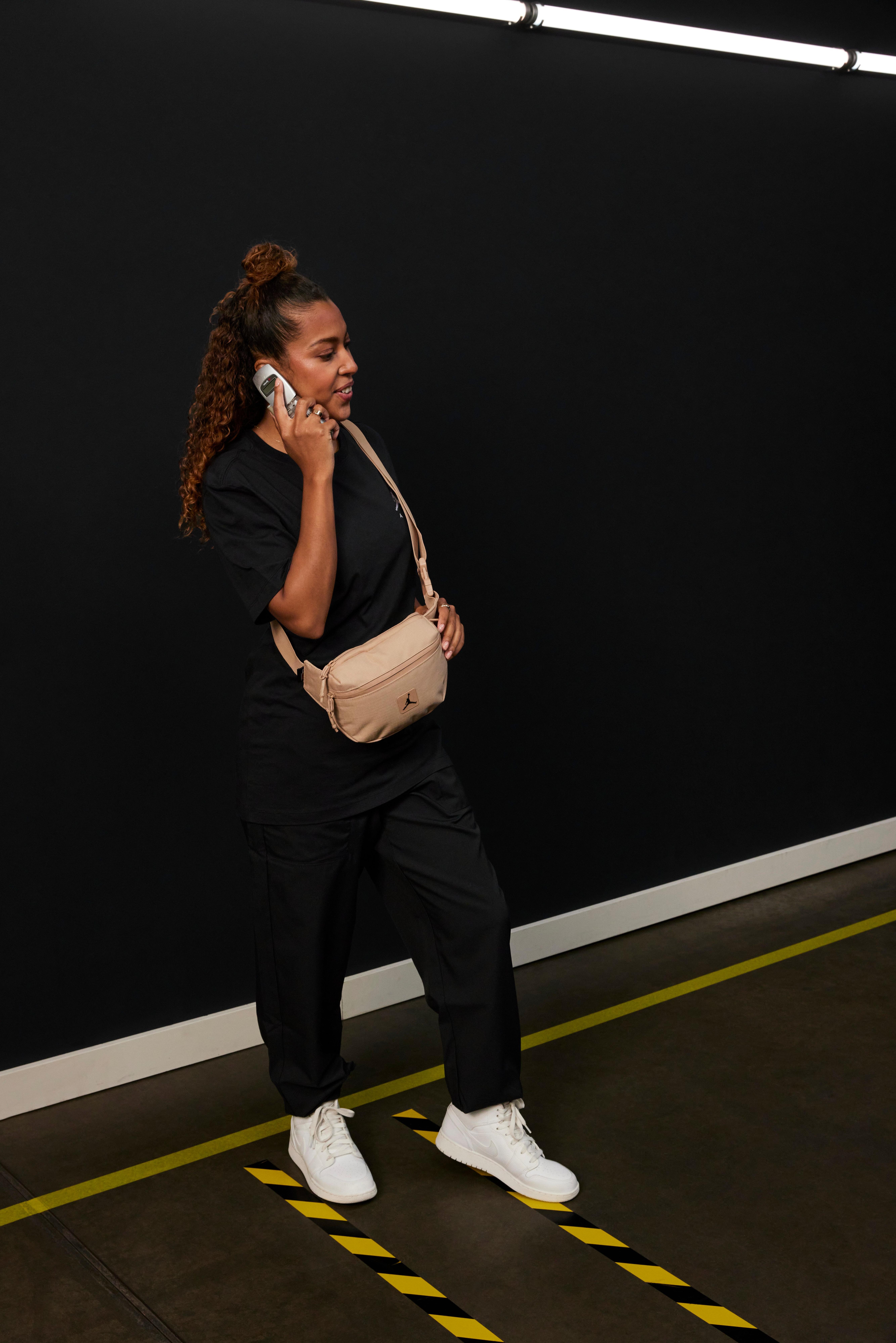 Jordan Cordura Beige Crossbody Bag