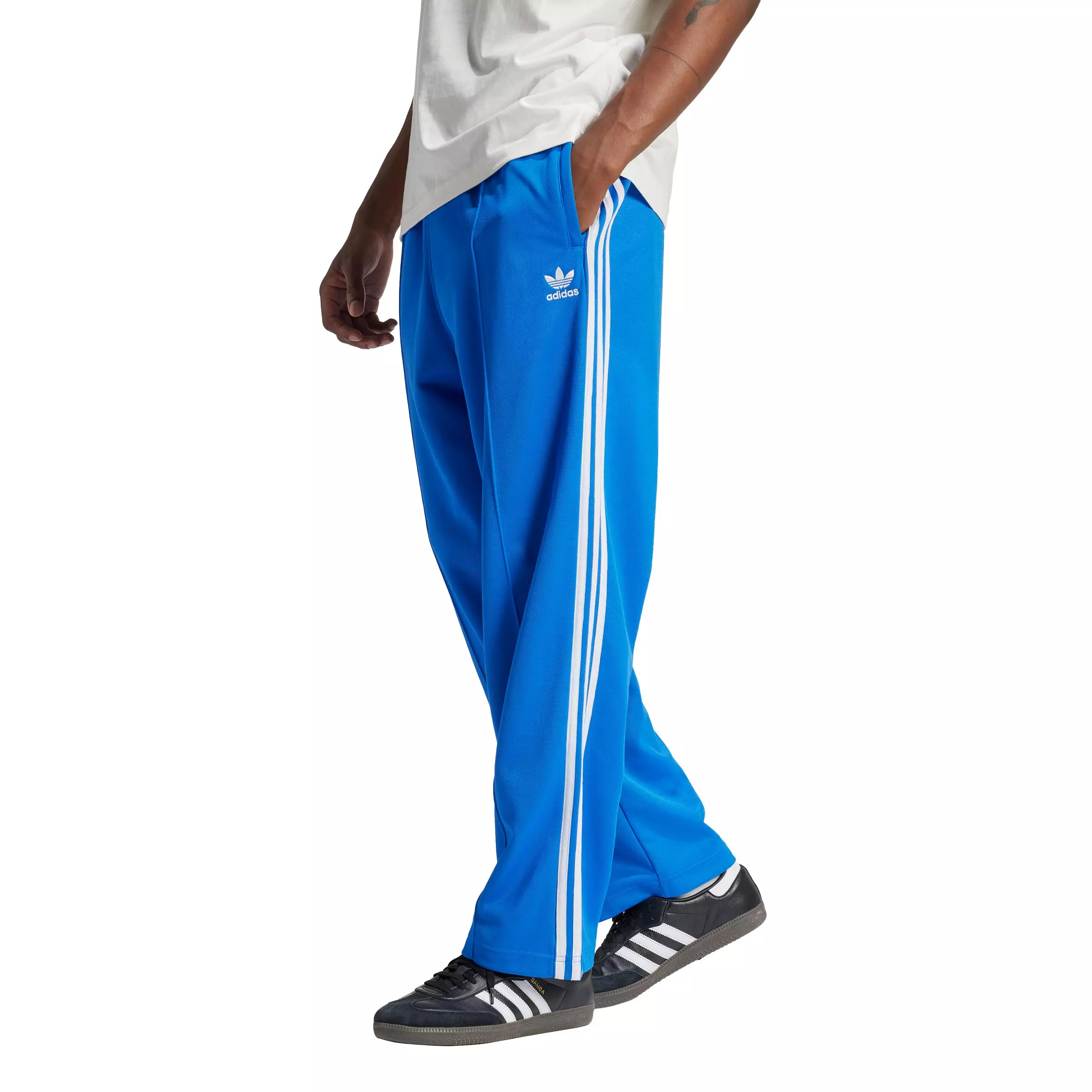 adidas Originals Men's Adicolor Baggy Fit Firebird Track Pants - Blue - BLUE