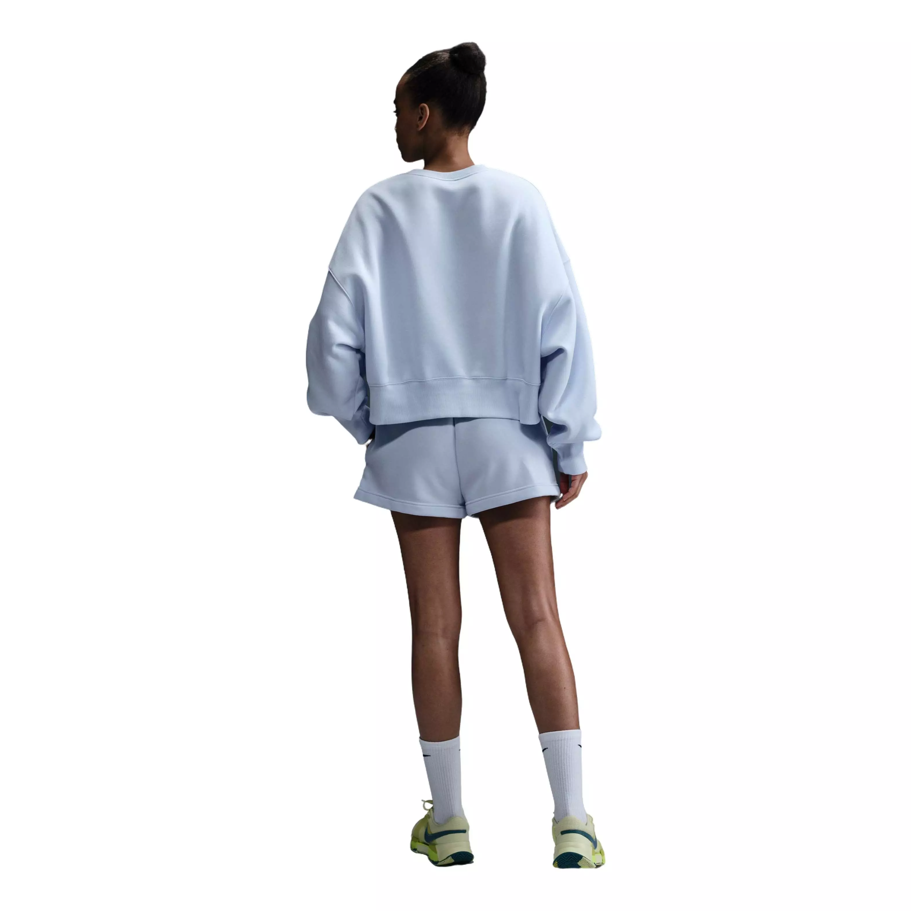 Nike Women's Court Phoenix Fleece Over-Oversized Crewneck Tennis Sweatshirt - Grey - GREY