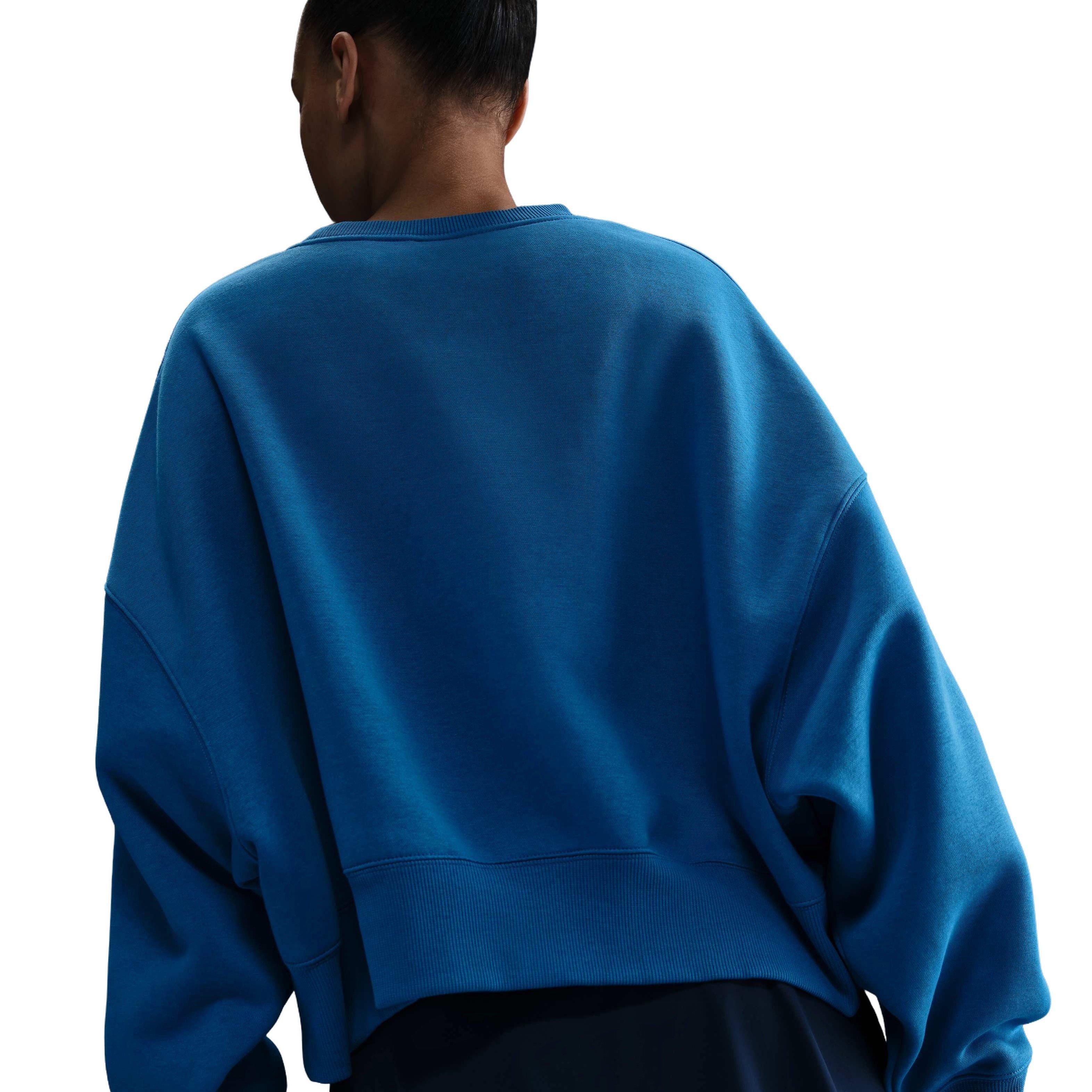 Nike Court Phoenix Fleece Over-Oversized Crewneck Women's Blue Tennis Sweatshirt