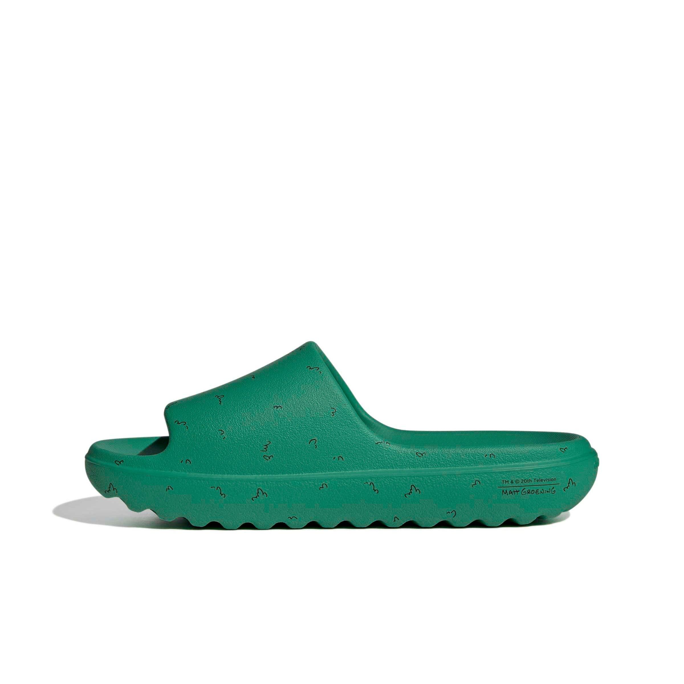 adidas The Simpsons Adilette Lumia "Court Green/Core Black/Ftwr White" Men's Slide - GREEN/BLACK/WHITE Thumbnail View 2