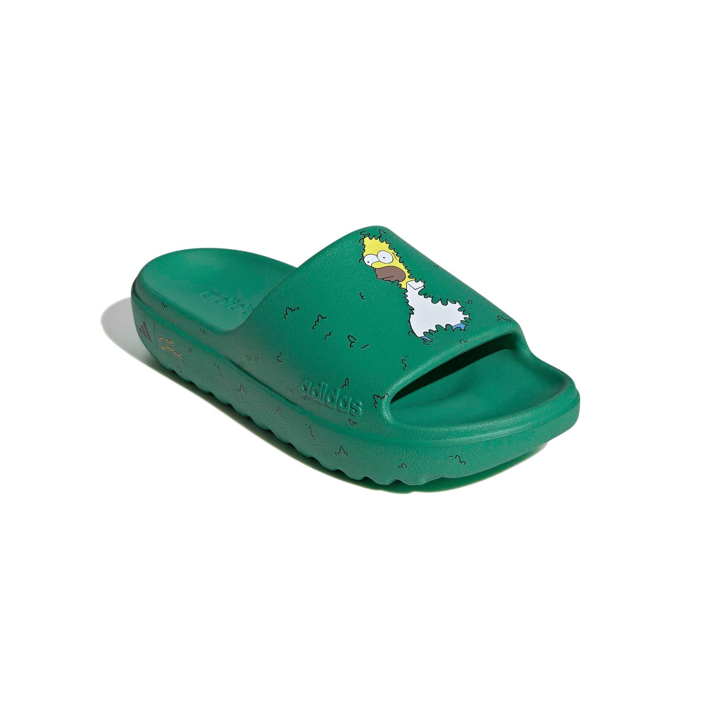 adidas The Simpsons Adilette Lumia "Court Green/Core Black/Ftwr White" Men's Slide - GREEN/BLACK/WHITE Thumbnail View 3