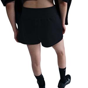 NikeCourt Women's Phoenix Fleece High-Waisted Loose Shorts-Black