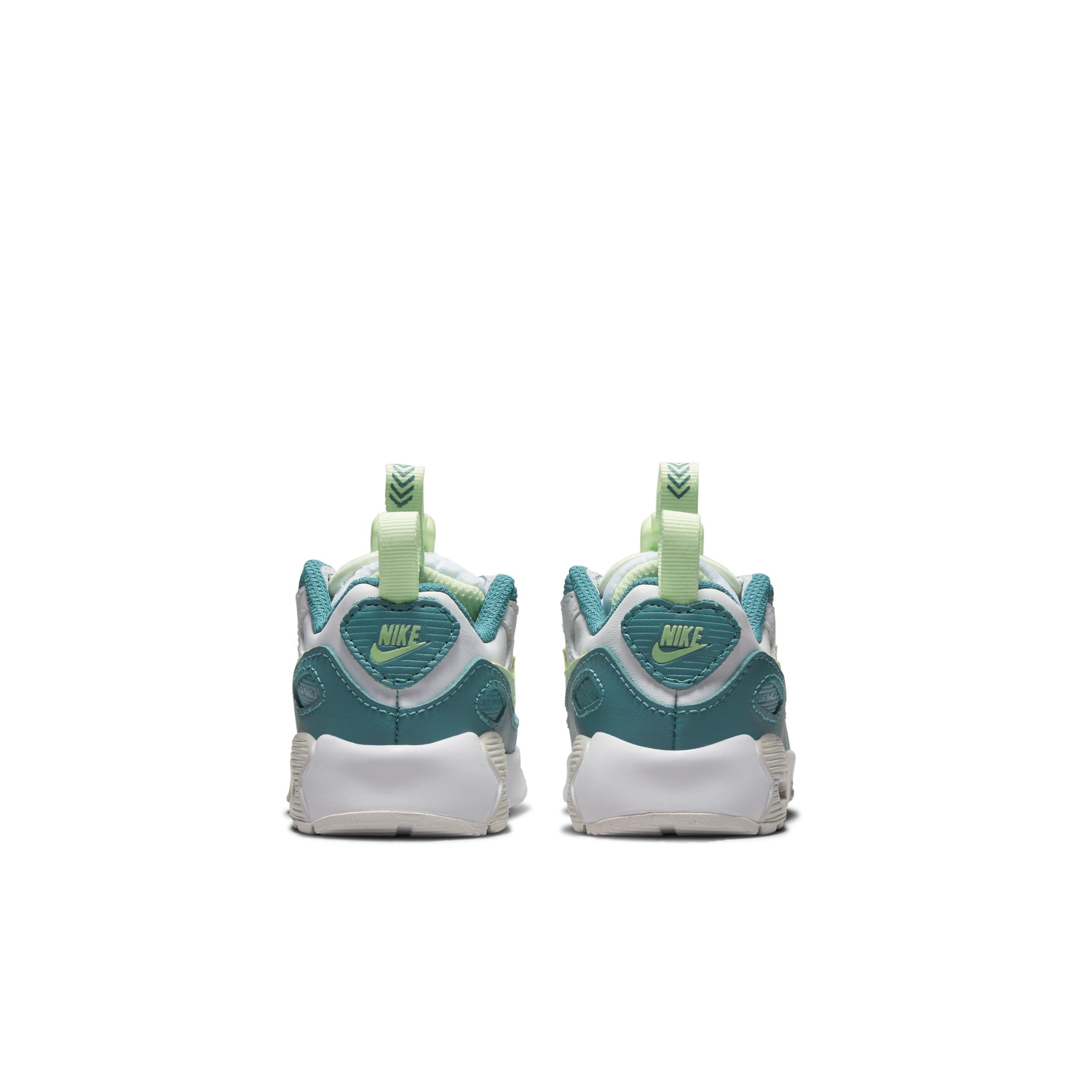 Nike Air Max 90 Toggle "White/Barely Volt/Bright Spruce/Phantom" Infant Boys' Shoe - WHITE/VOLT/SPRUCE/PHANTOM Thumbnail View 5