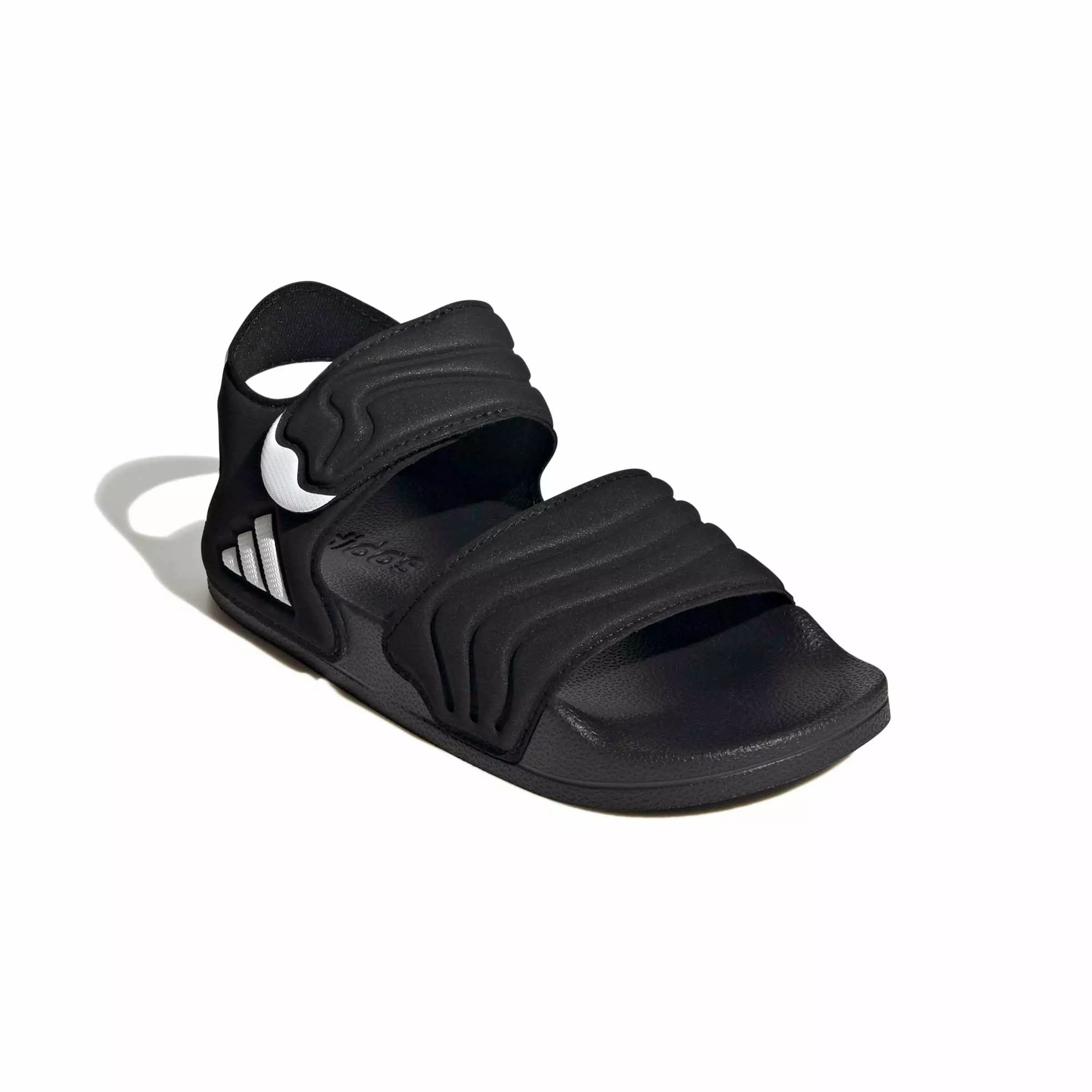 adidas Adilette Sandal 3 "Core Black/Core Black/Ftwr White" Grade School Boys' Sandal - BLACK/BLACK/WHITE