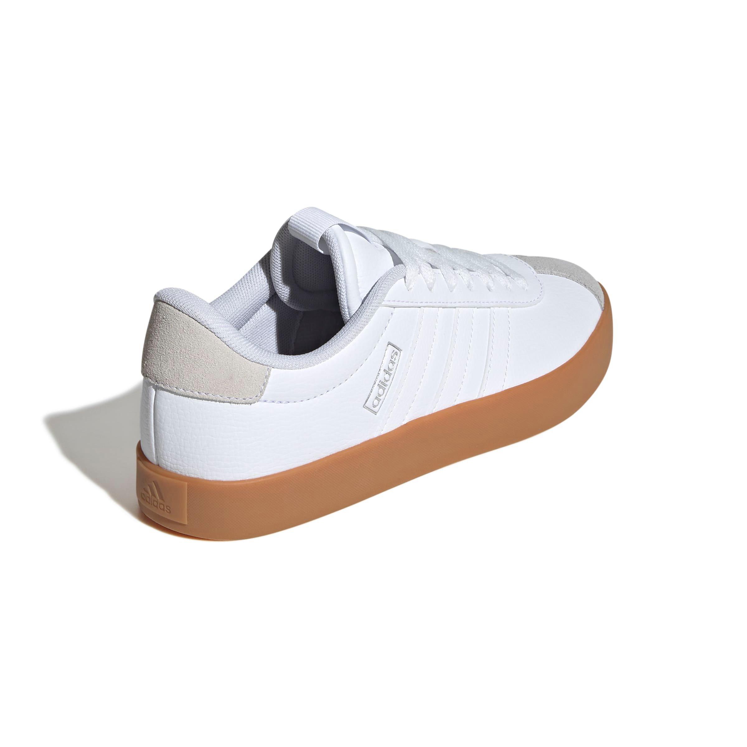 adidas VL Court 3.0 "Ftwr White/Ftwr White/Silver Metallic" Women's Shoe - WHITE/WHITE/SILVER