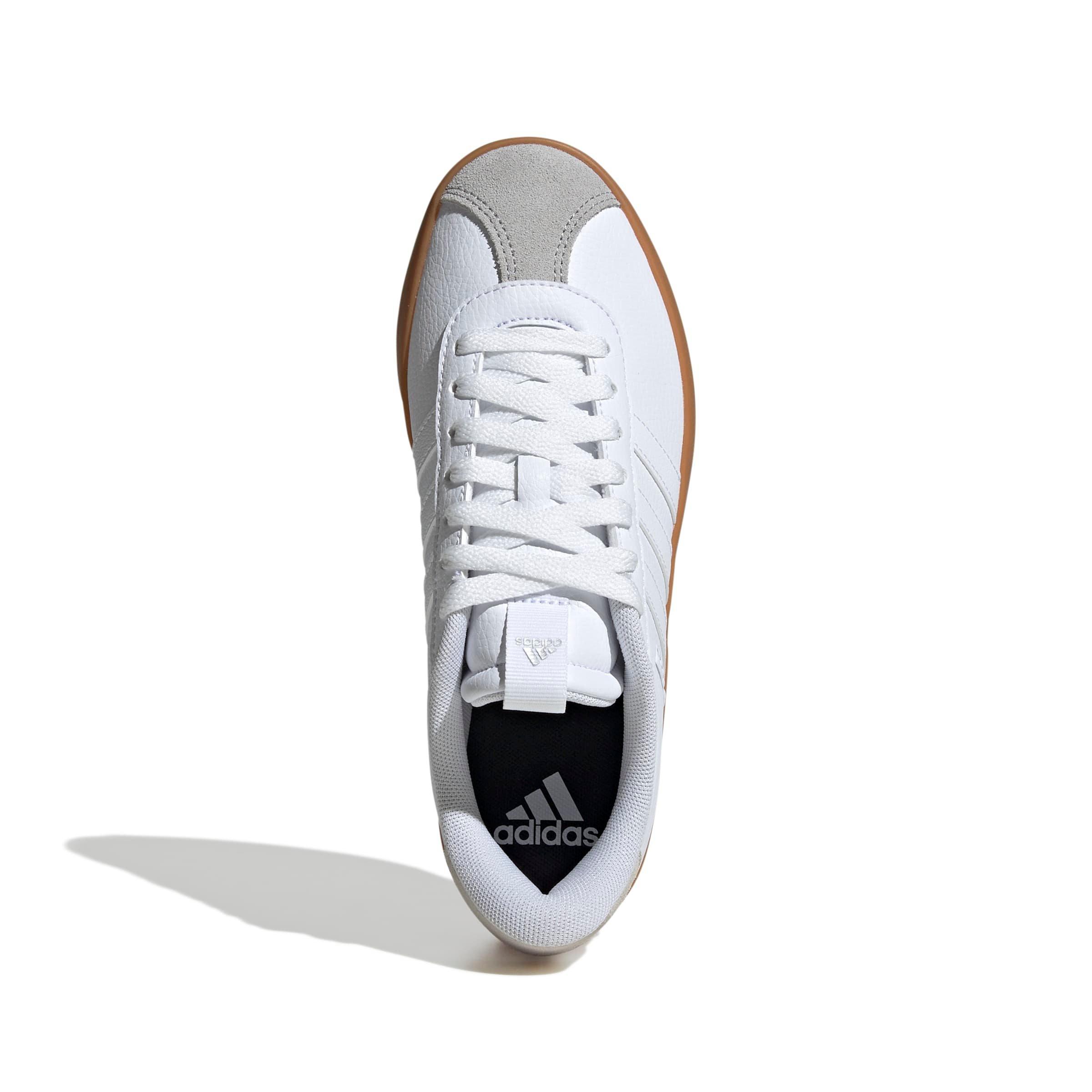 adidas VL Court 3.0 "Ftwr White/Ftwr White/Silver Metallic" Women's Shoe - WHITE/WHITE/SILVER