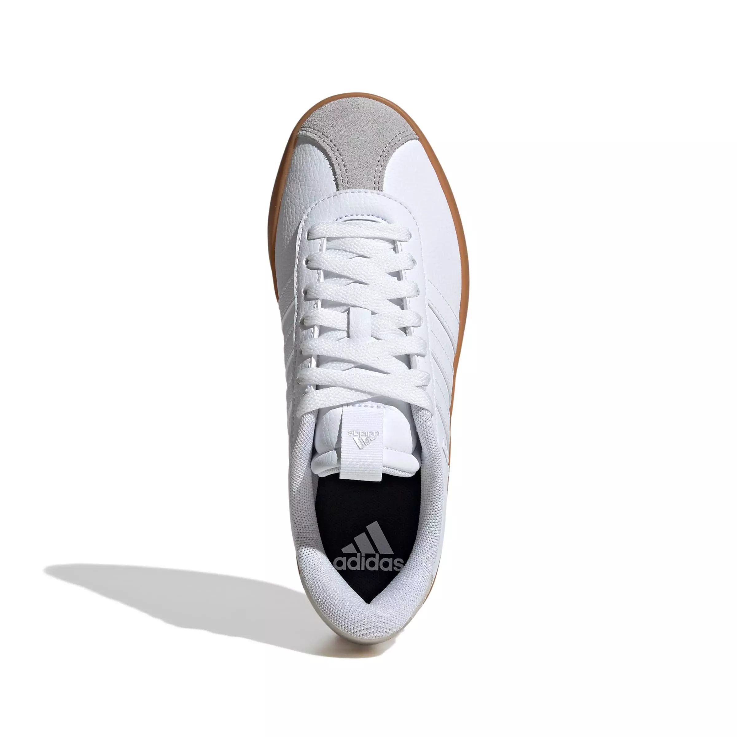 adidas VL Court 3.0 "Ftwr White/Ftwr White/Silver Metallic" Women's Shoe - WHITE/WHITE/SILVER