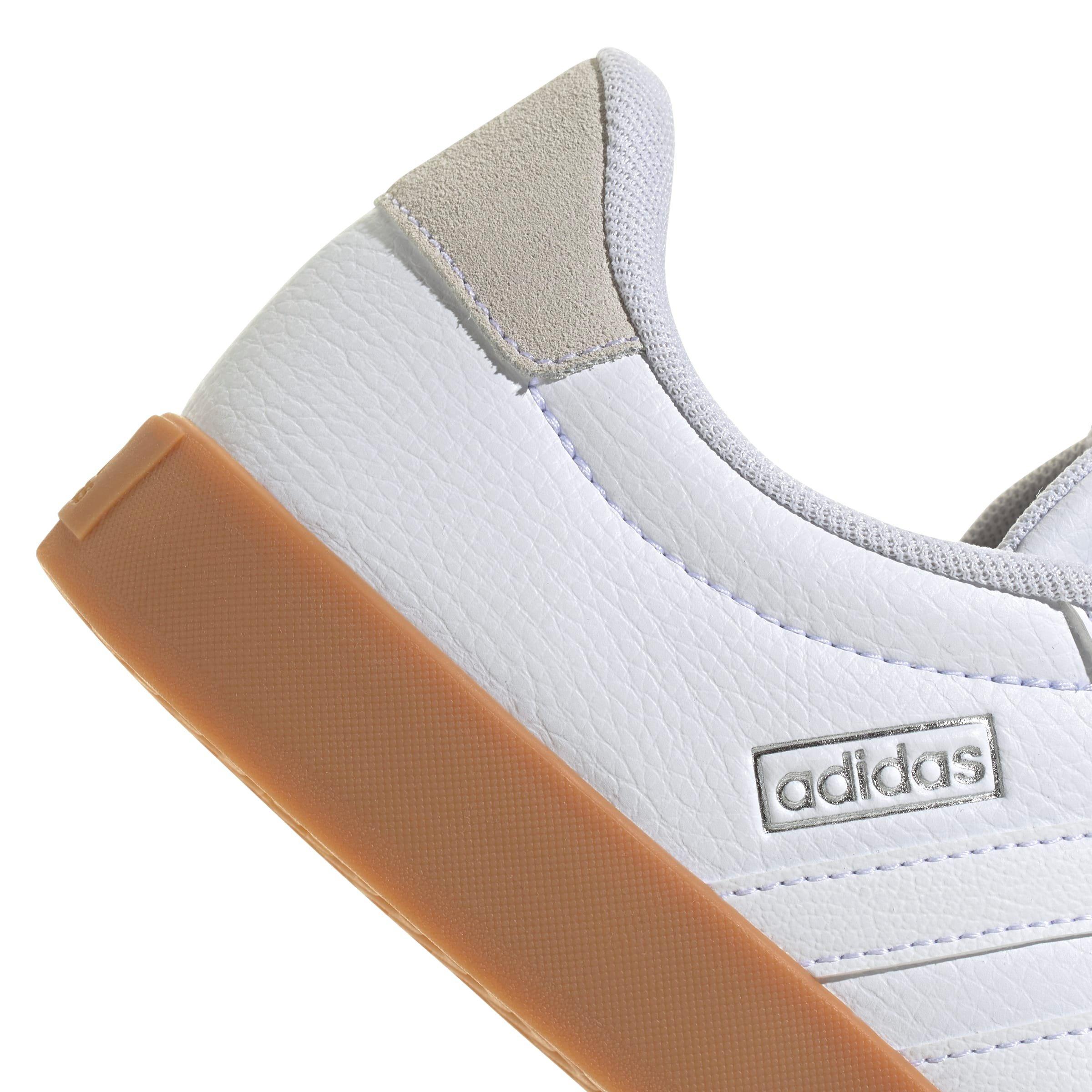 adidas VL Court 3.0 "Ftwr White/Ftwr White/Silver Metallic" Women's Shoe - WHITE/WHITE/SILVER