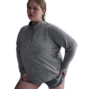 Nike Women's Swift 1/4-Zip Dri-FIT UV Running Top -Grey