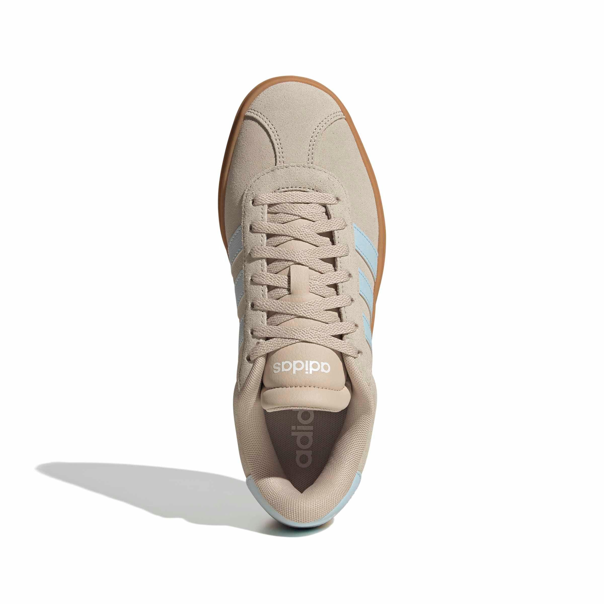 adidas VL Court Bold "Wonder Beige/Ice Blue/Gold Metallic" Women's Shoe - BEIGE/BLUE/GOLD