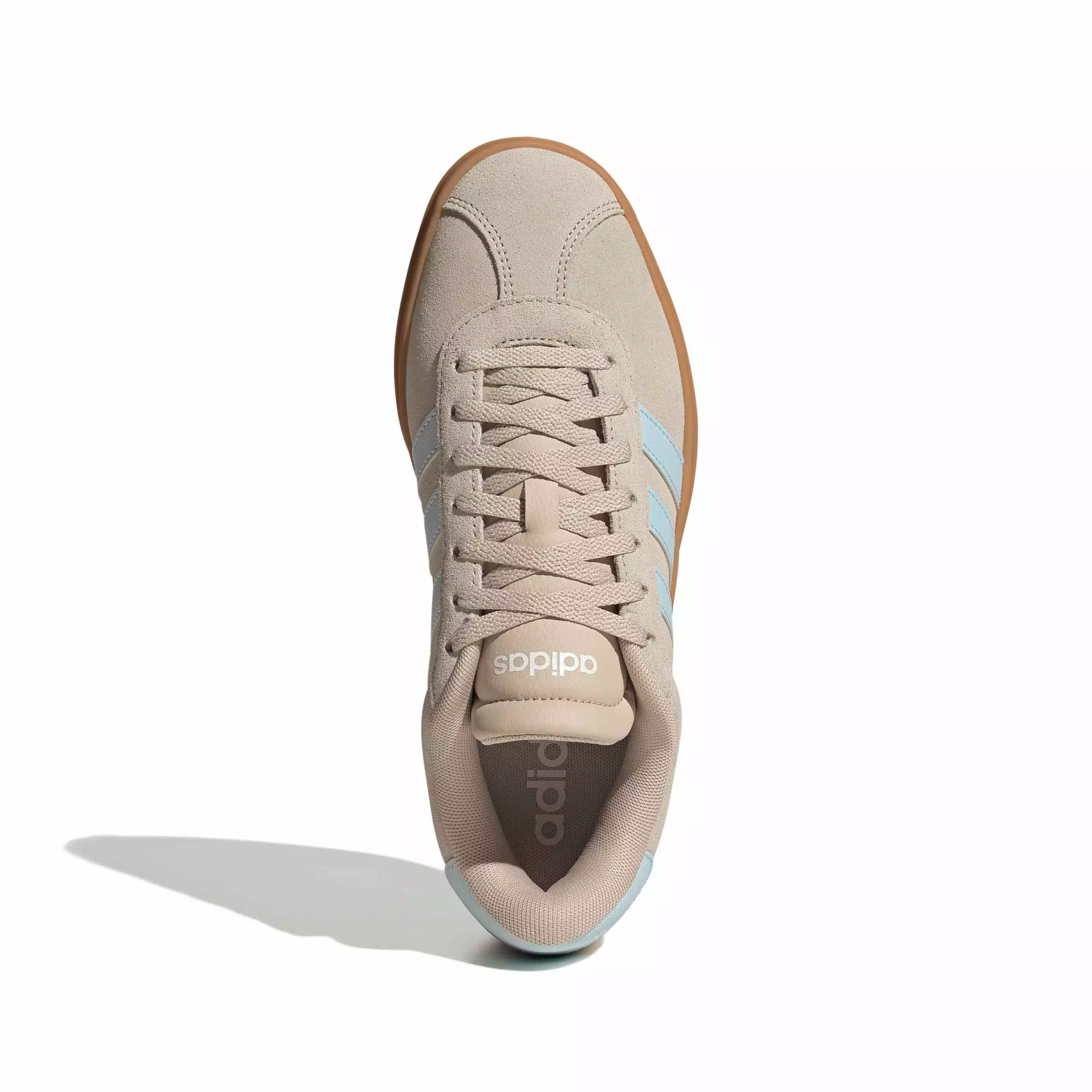 adidas VL Court Bold "Wonder Beige/Ice Blue/Gold Metallic" Women's Shoe - BEIGE/BLUE/GOLD