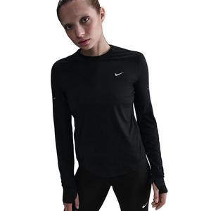 Nike Women's Swift Dri-FIT UV Long-Sleeve Crew-Neck Running Top -Black