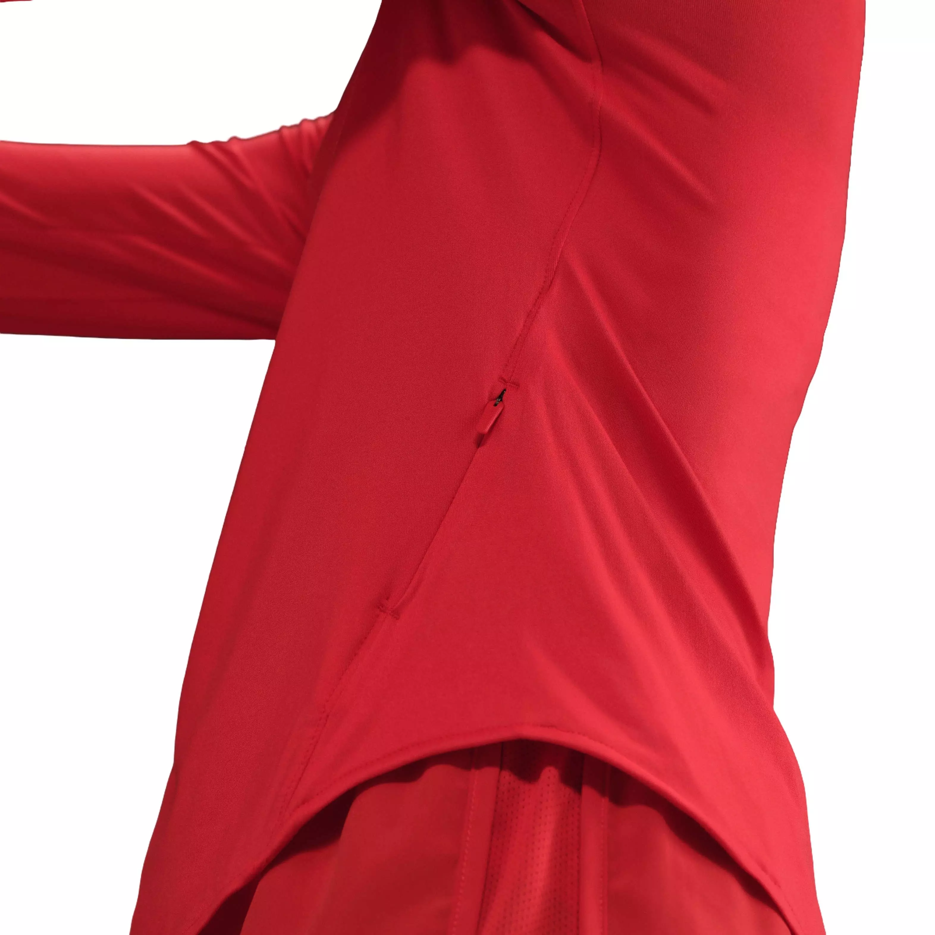 Nike Women's Swift Dri-FIT UV Long-Sleeve Crewneck Running Top - Red - RED