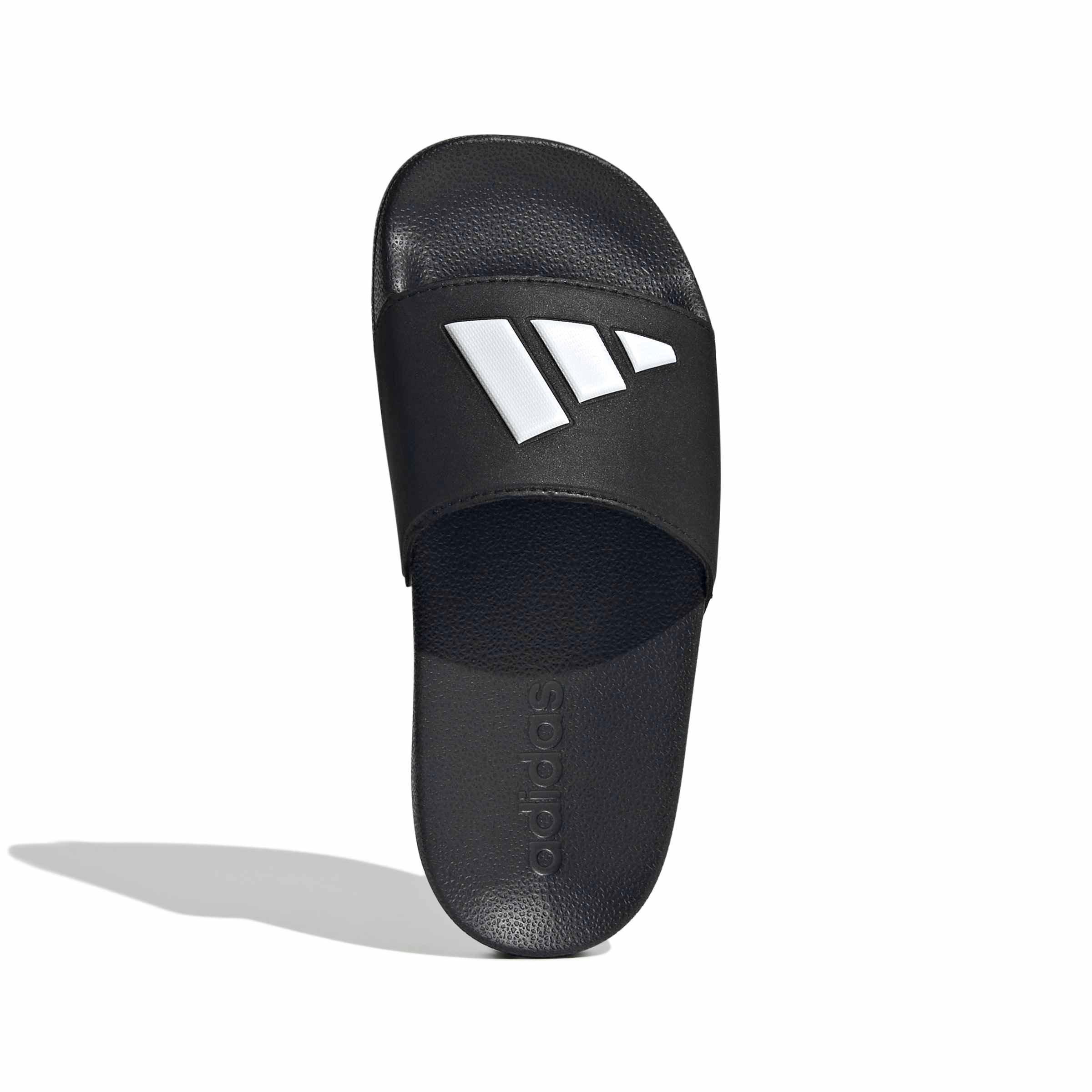 adidas Adilette Shower Logo "Core Black/Ftwr White/Core Black" Preschool Boys' Sandal - BLACK/WHITE/BLACK Thumbnail View 5