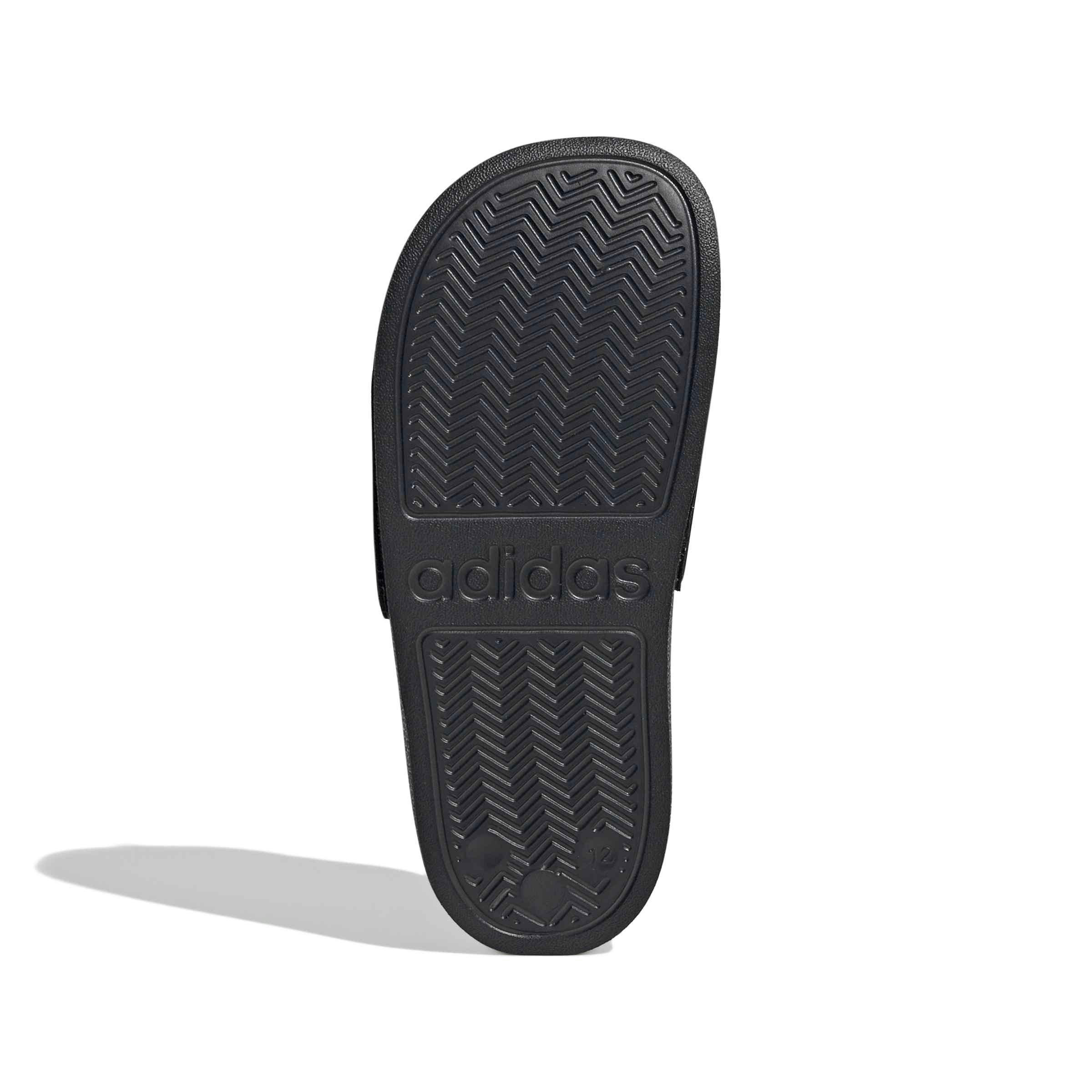 adidas Adilette Shower Logo "Core Black/Ftwr White/Core Black" Preschool Boys' Sandal - BLACK/WHITE/BLACK Thumbnail View 6