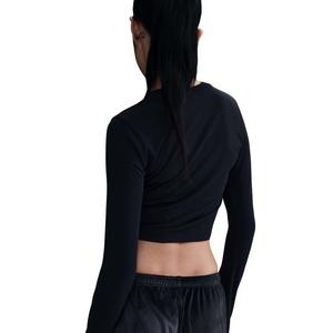 Nike Women's Sportswear Chill Knit Slim Cropped T-Shirt-Black