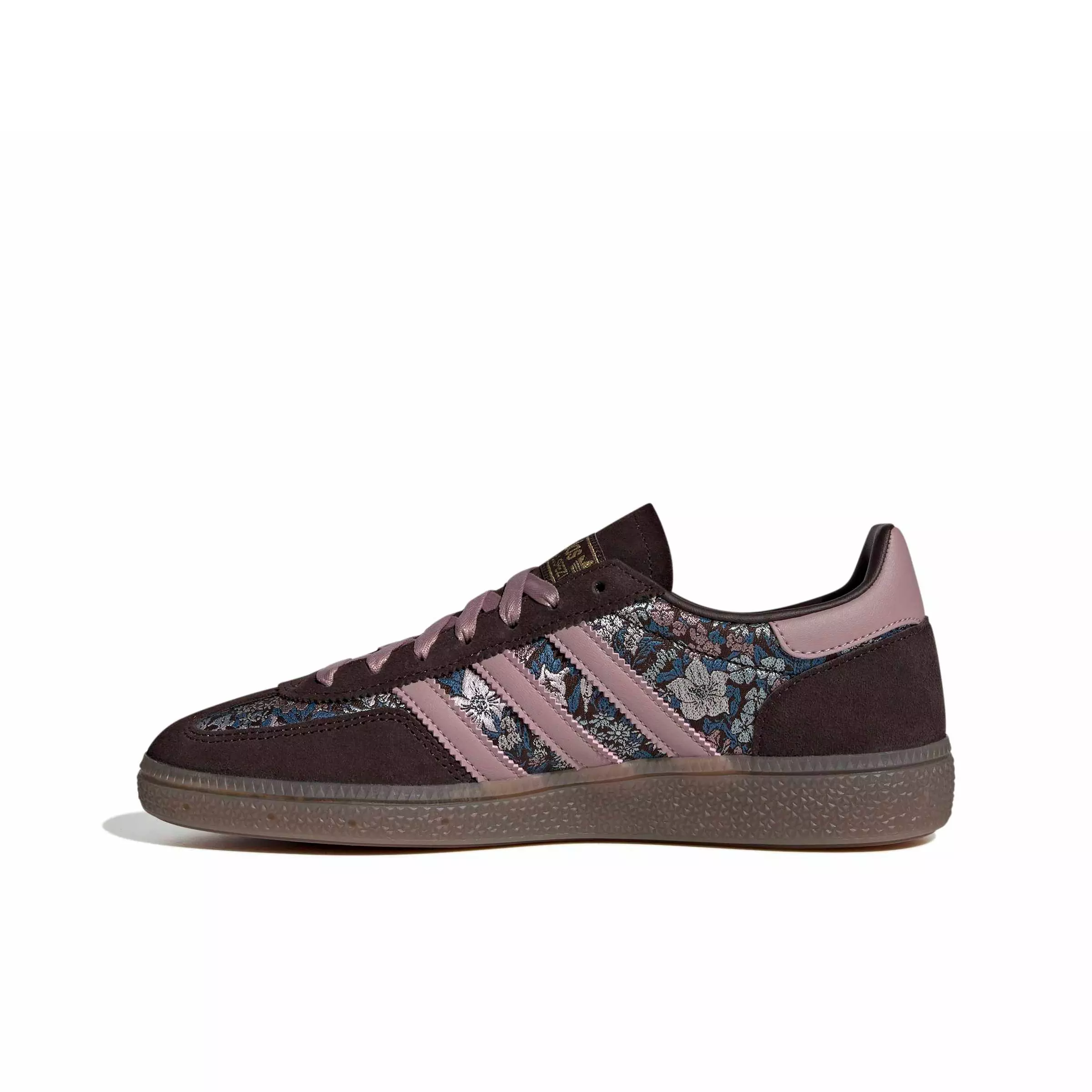 adidas Originals Handball Spezial x Liberty London "Aurora Coffee/Magic Mauve/Gum 5" Women's Shoe - COFFEE/MAUVE/GUM