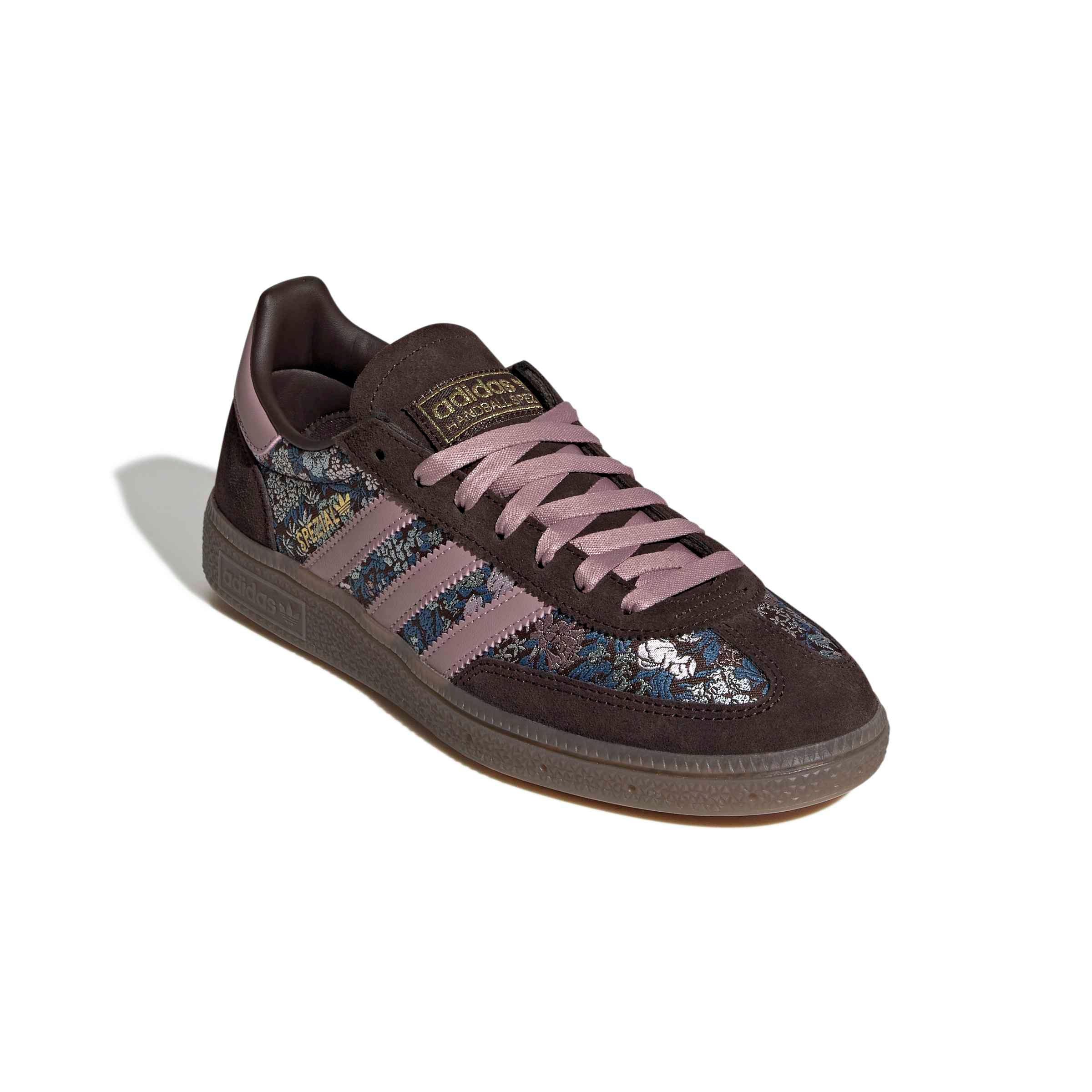 adidas Originals Handball Spezial x Liberty London "Aurora Coffee/Magic Mauve/Gum 5" Women's Shoe - COFFEE/MAUVE/GUM