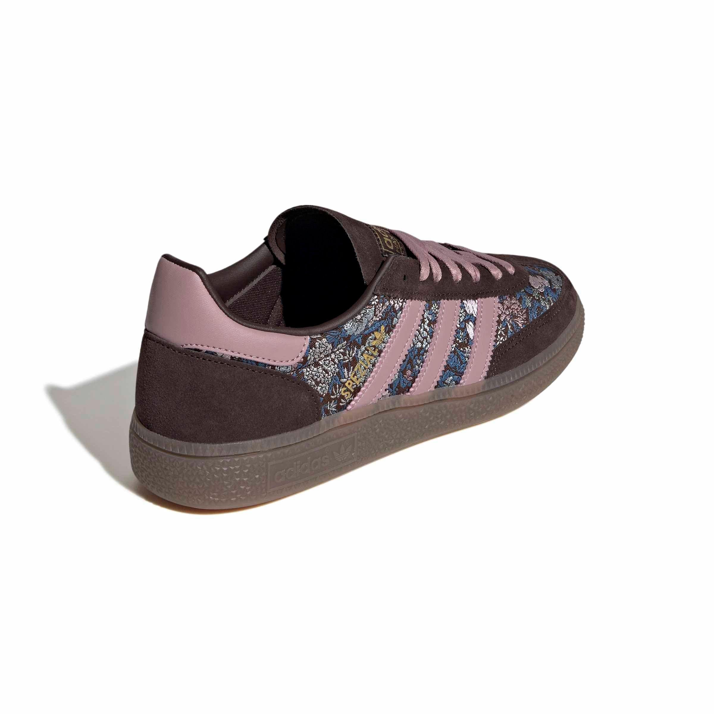adidas Originals Handball Spezial x Liberty London "Aurora Coffee/Magic Mauve/Gum 5" Women's Shoe - COFFEE/MAUVE/GUM