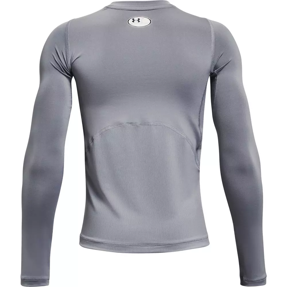 Under Armour Boys' HeatGear® Armour Long Sleeve - SILVER/BLACK