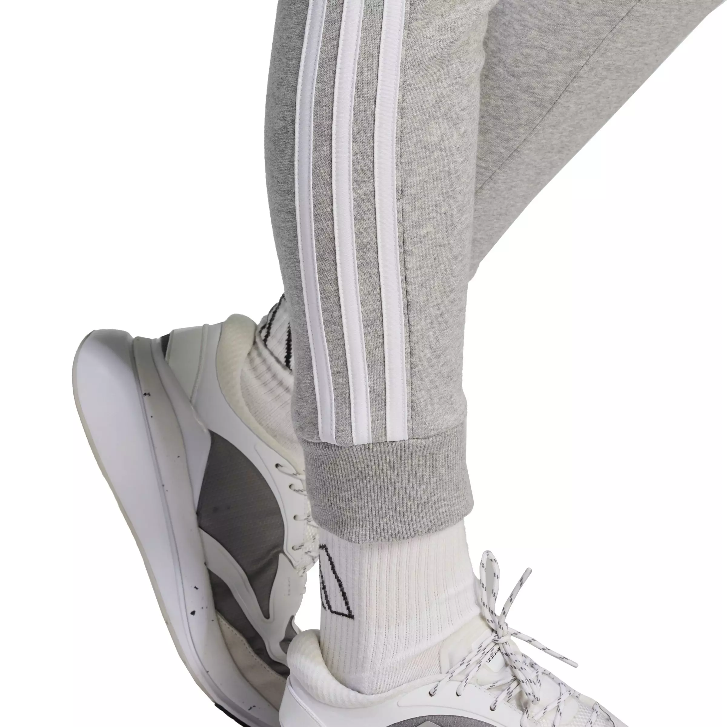 adidas Women's Essentials 3-Stripes Fleece Pant - Grey - GREY