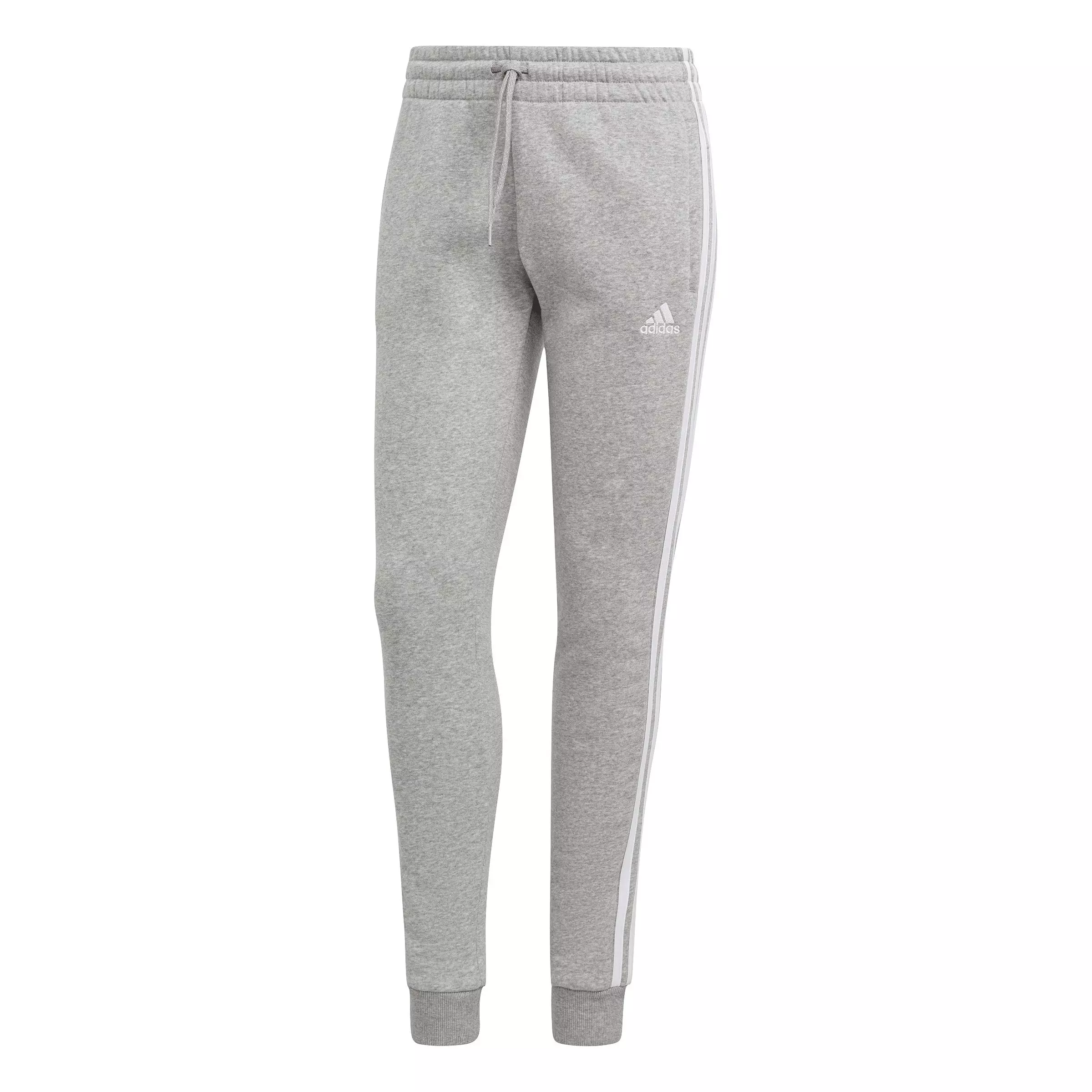 adidas Women's Essentials 3-Stripes Fleece Pant - Grey - GREY