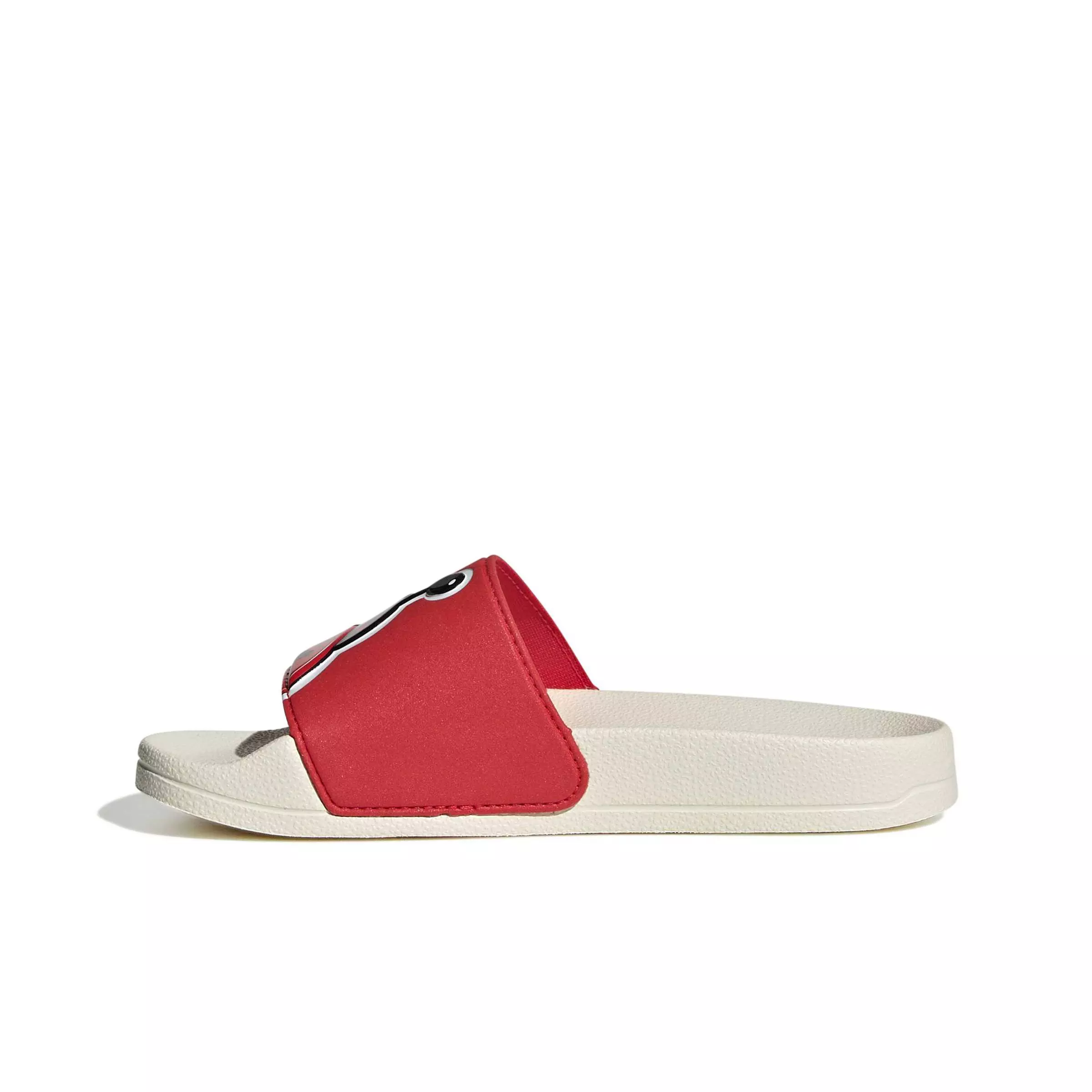 adidas Adilette Shower Logo "Pure Ruby/Ftwr White/Off White" Preschool Boys' Sandal - RUBY/WHITE/OFF WHITE