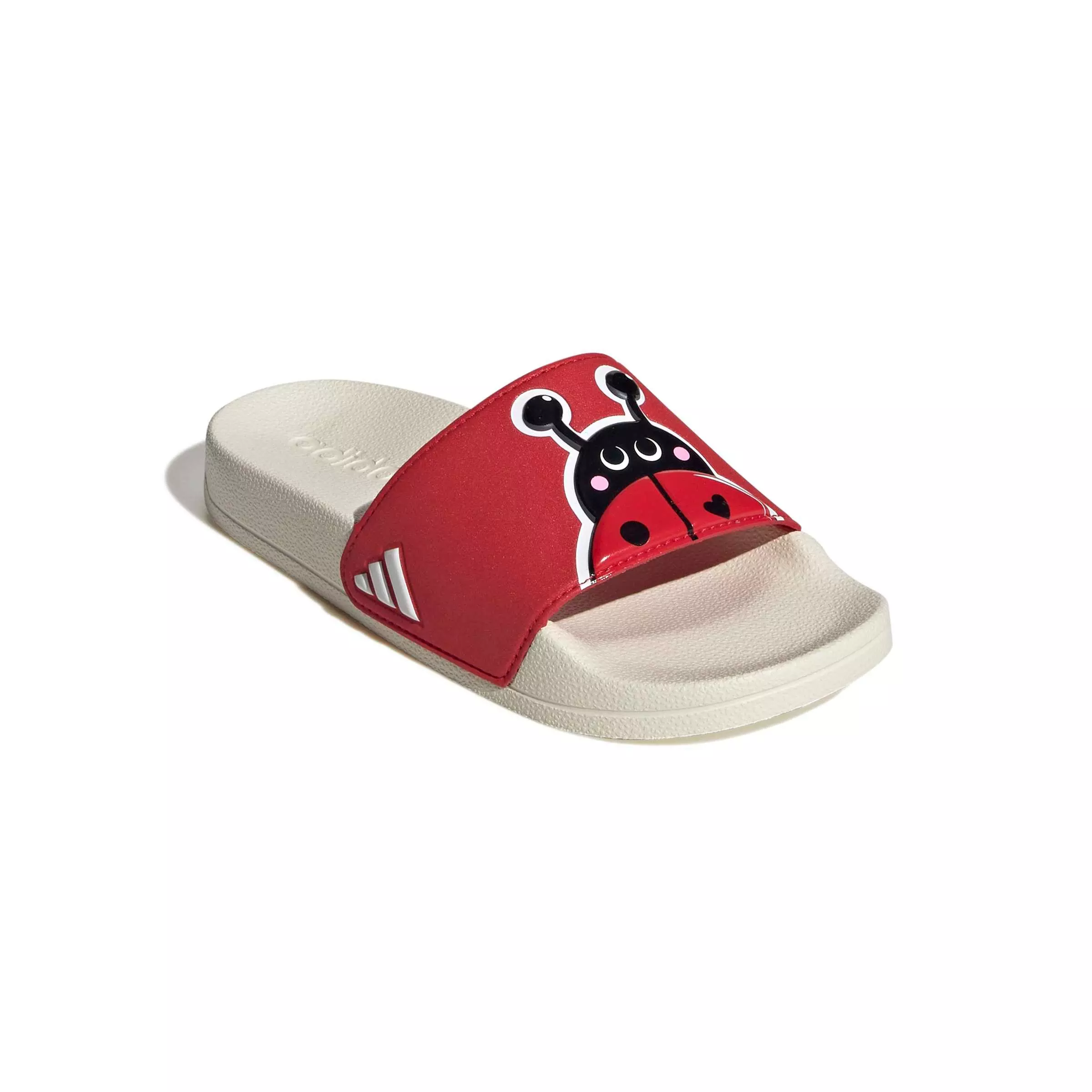 adidas Adilette Shower Logo "Pure Ruby/Ftwr White/Off White" Preschool Boys' Sandal - RUBY/WHITE/OFF WHITE
