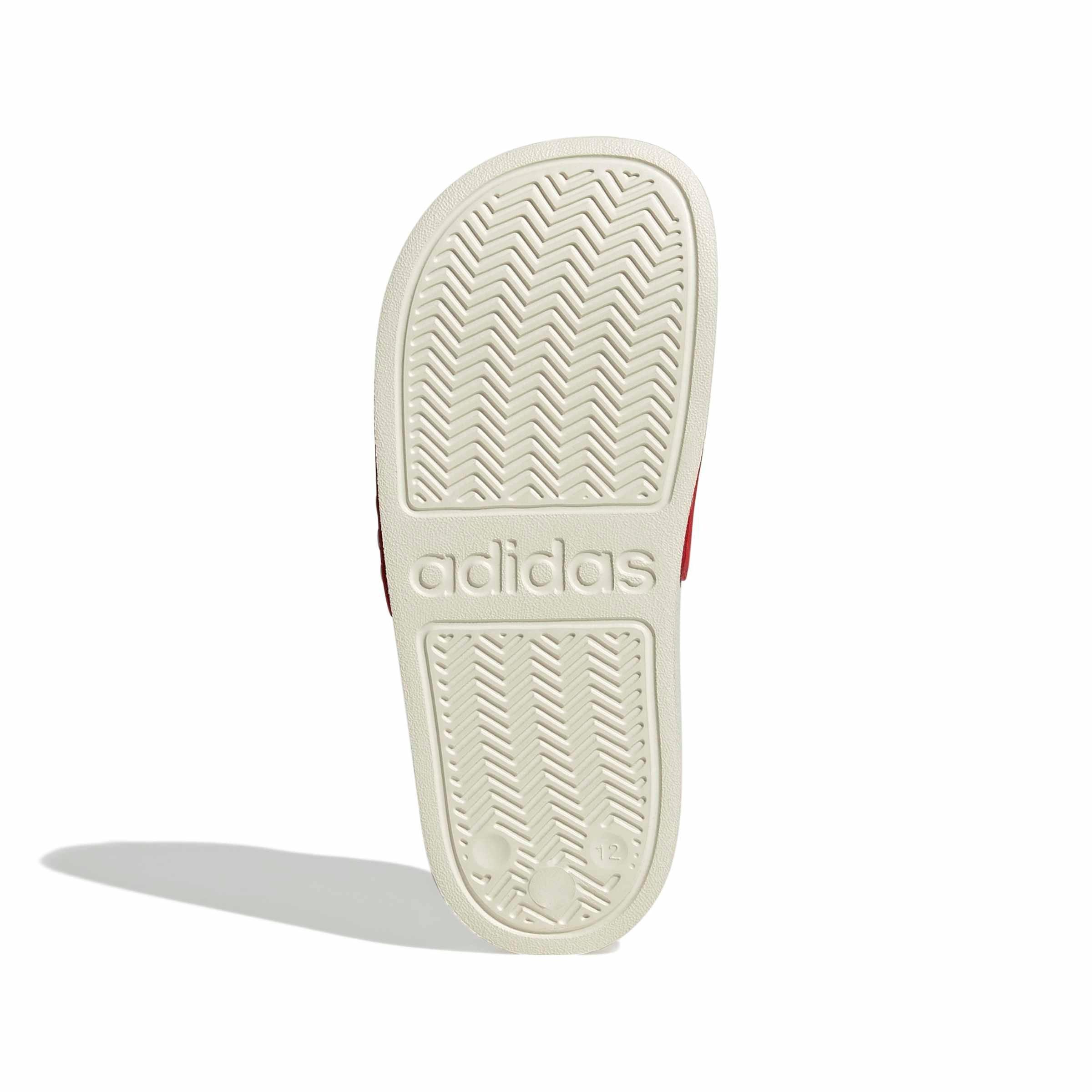 adidas Adilette Shower Logo "Pure Ruby/Ftwr White/Off White" Preschool Boys' Sandal - RUBY/WHITE/OFF WHITE Thumbnail View 6