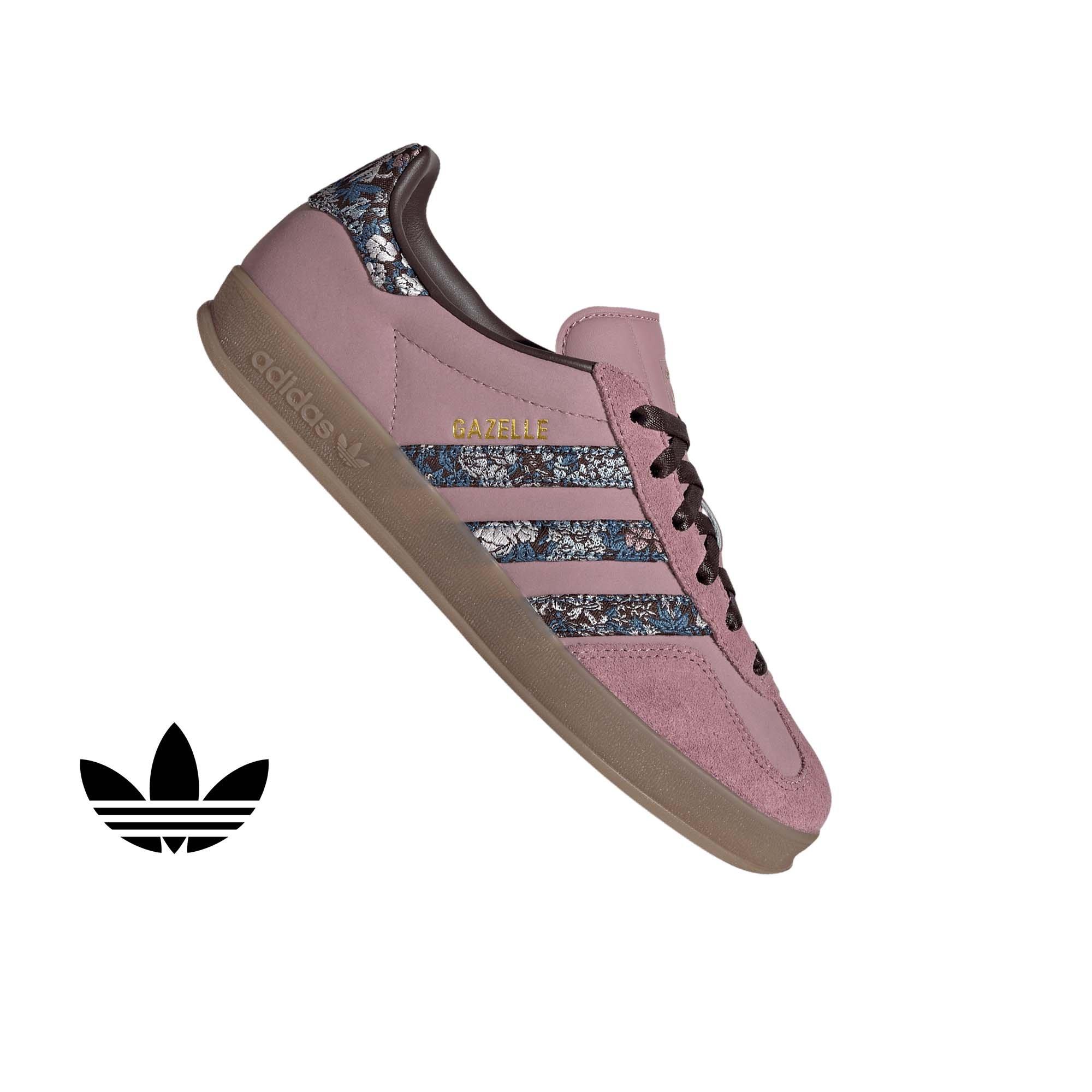 adidas Originals Gazelle Indoor x Liberty London "Magic Mauve/Aurora Coffee/Gum 5" Women's Shoe - MAUVE/COFFEE/GUM