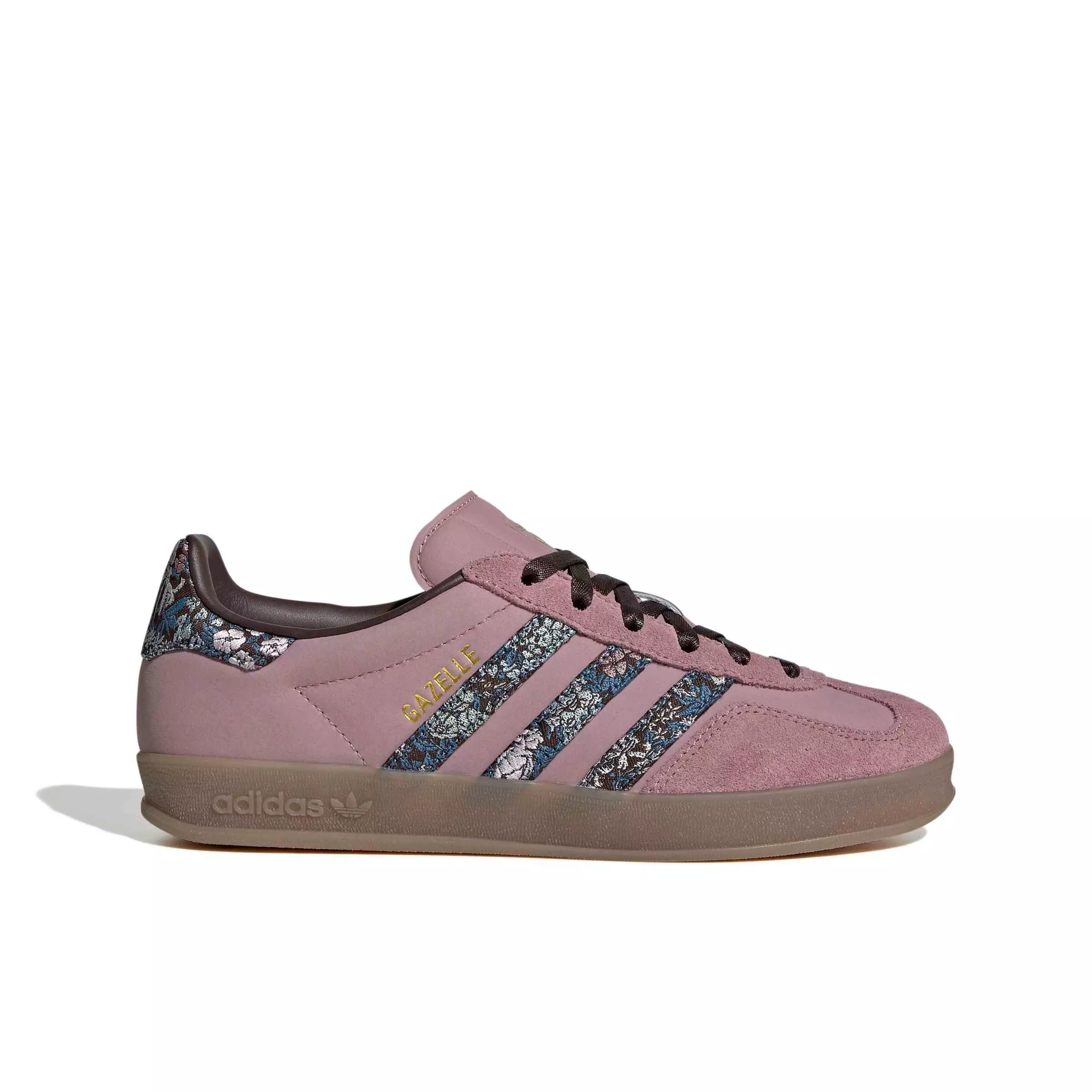 adidas Originals Gazelle Indoor x Liberty London "Magic Mauve/Aurora Coffee/Gum 5" Women's Shoe - MAUVE/COFFEE/GUM