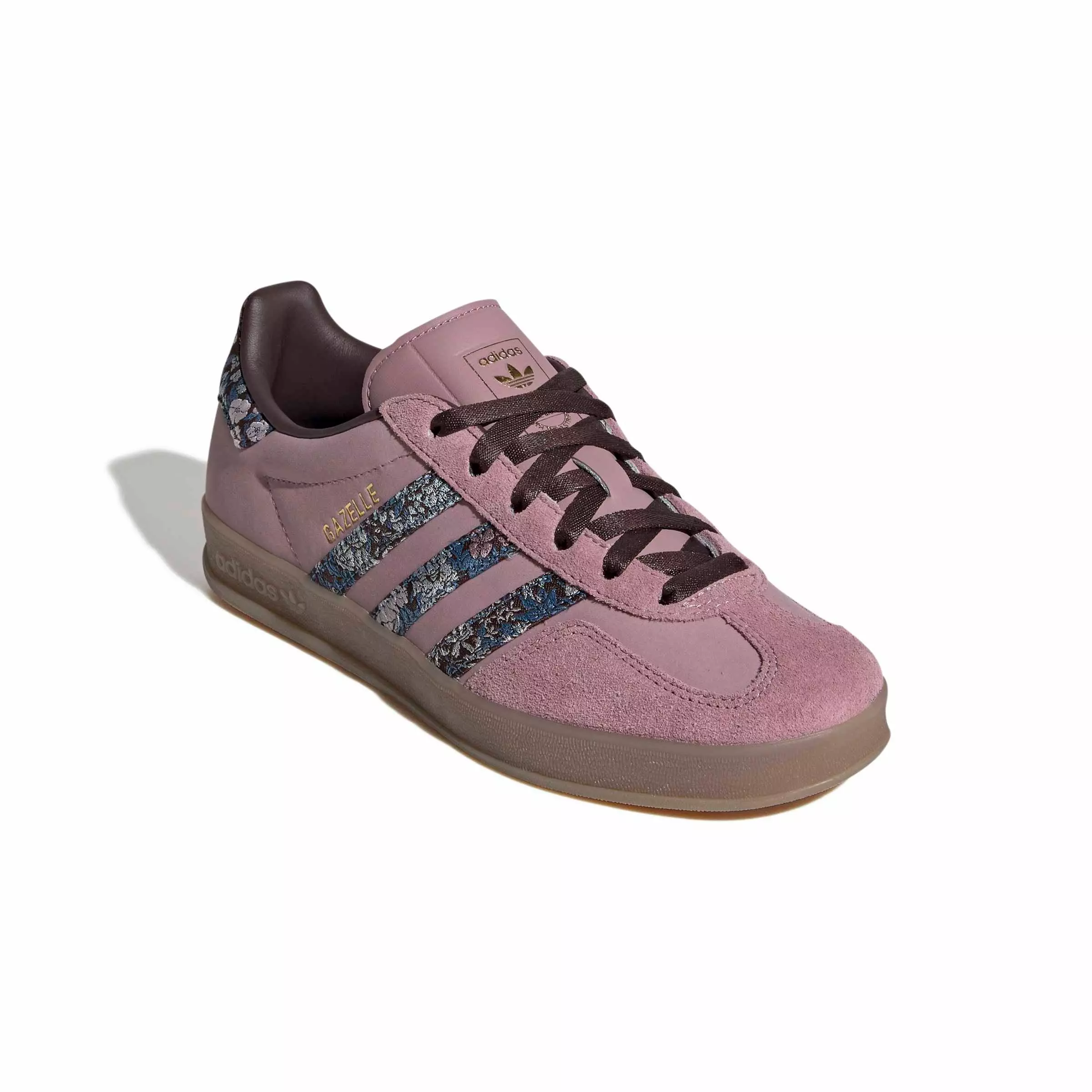 adidas Originals Gazelle Indoor x Liberty London "Magic Mauve/Aurora Coffee/Gum 5" Women's Shoe - MAUVE/COFFEE/GUM