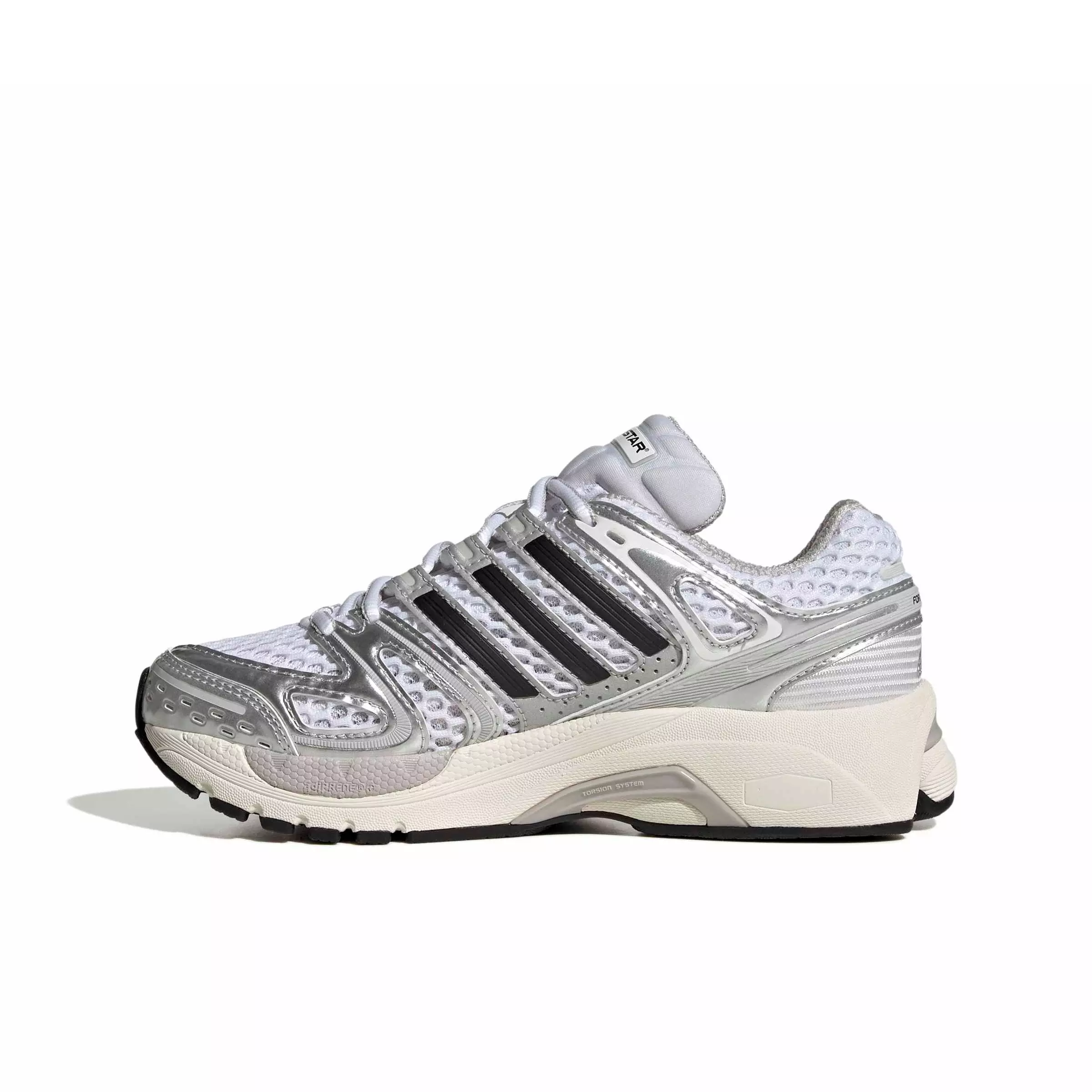 adidas Originals Adistar Control 5 "Ftwr White/Silver Metallic/Grey One" Grade School Boys' Shoe - WHITE/SILVER/GREY