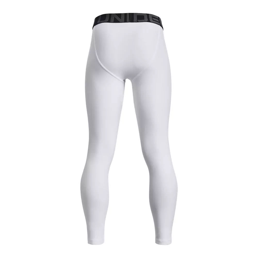 Under Armour Boys' HeatGear® Armour Leggings - WHITE/BLACK