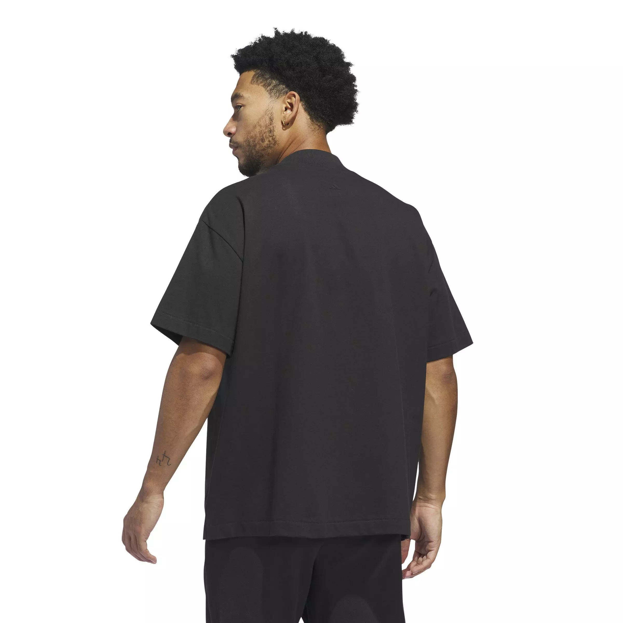 adidas Men's Basketball T-Shirt - Black - BLACK