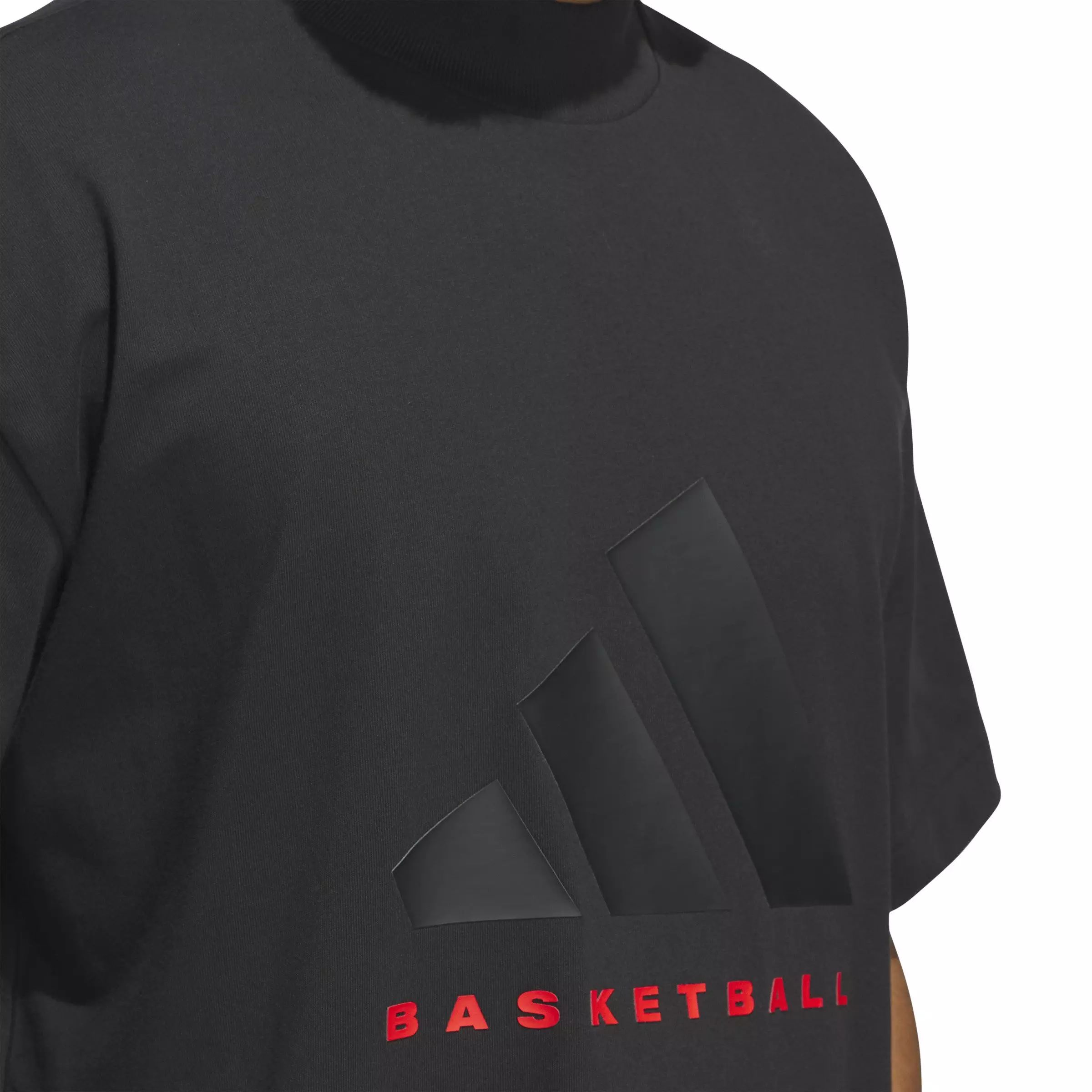 adidas Men's Basketball T-Shirt - Black - BLACK