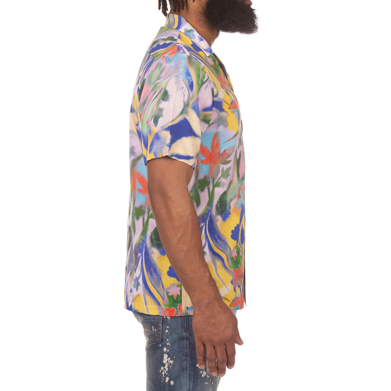 AKOO Men's Glory Short Sleeve Woven Button Down Shirt - Multi-Color - MULTI-COLOR Thumbnail View 3